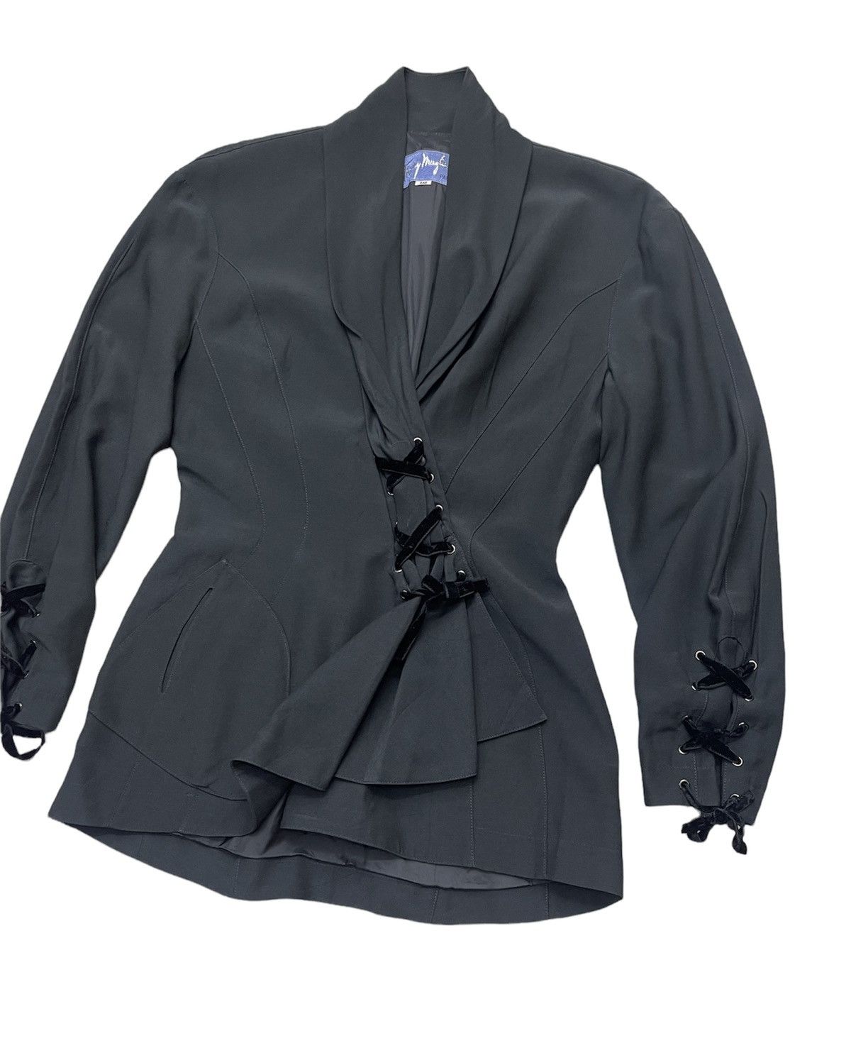 Mugler Vintage Thierry Mugler Rayon Asymmetric Jacket Size US S / EU 44-46 / 1 - 3 Thumbnail