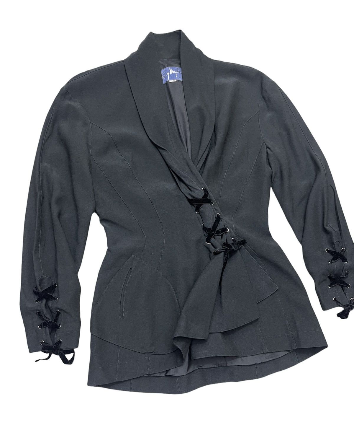 Mugler Vintage Thierry Mugler Rayon Asymmetric Jacket Size US S / EU 44-46 / 1 - 4 Thumbnail