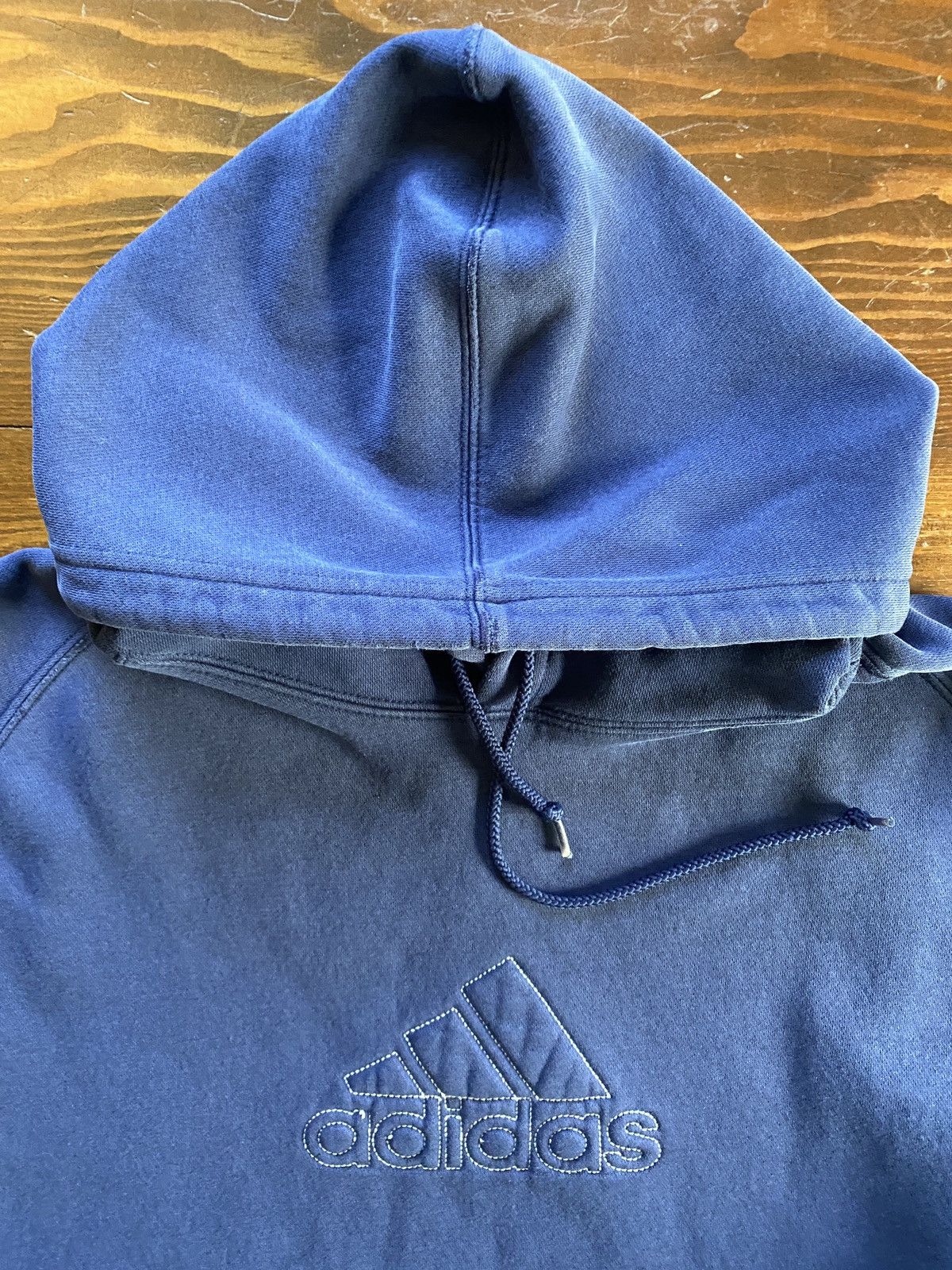 Adidas Vintage ‘01 Adidas Distressed Raglan Hoodie Sweatshirt Size US M / EU 48-50 / 2 - 7 Thumbnail