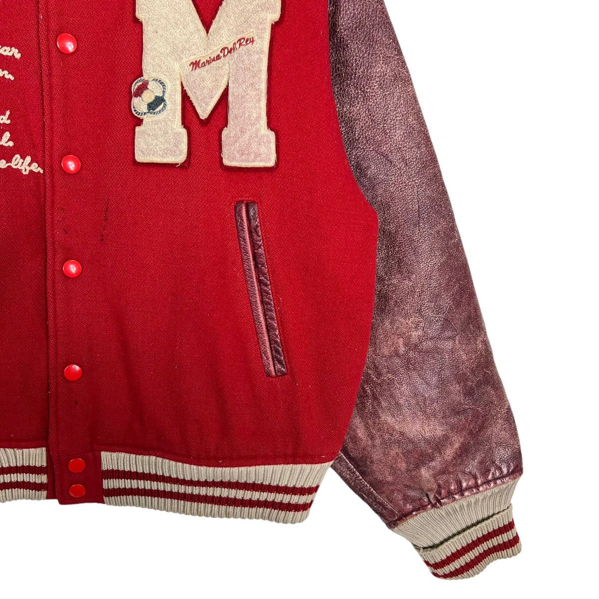 Japanese Brand 🔥 VINTAGE MARINA DELREY VARSITY STADIUM JACKET Size US M / EU 48-50 / 2 - 5 Thumbnail