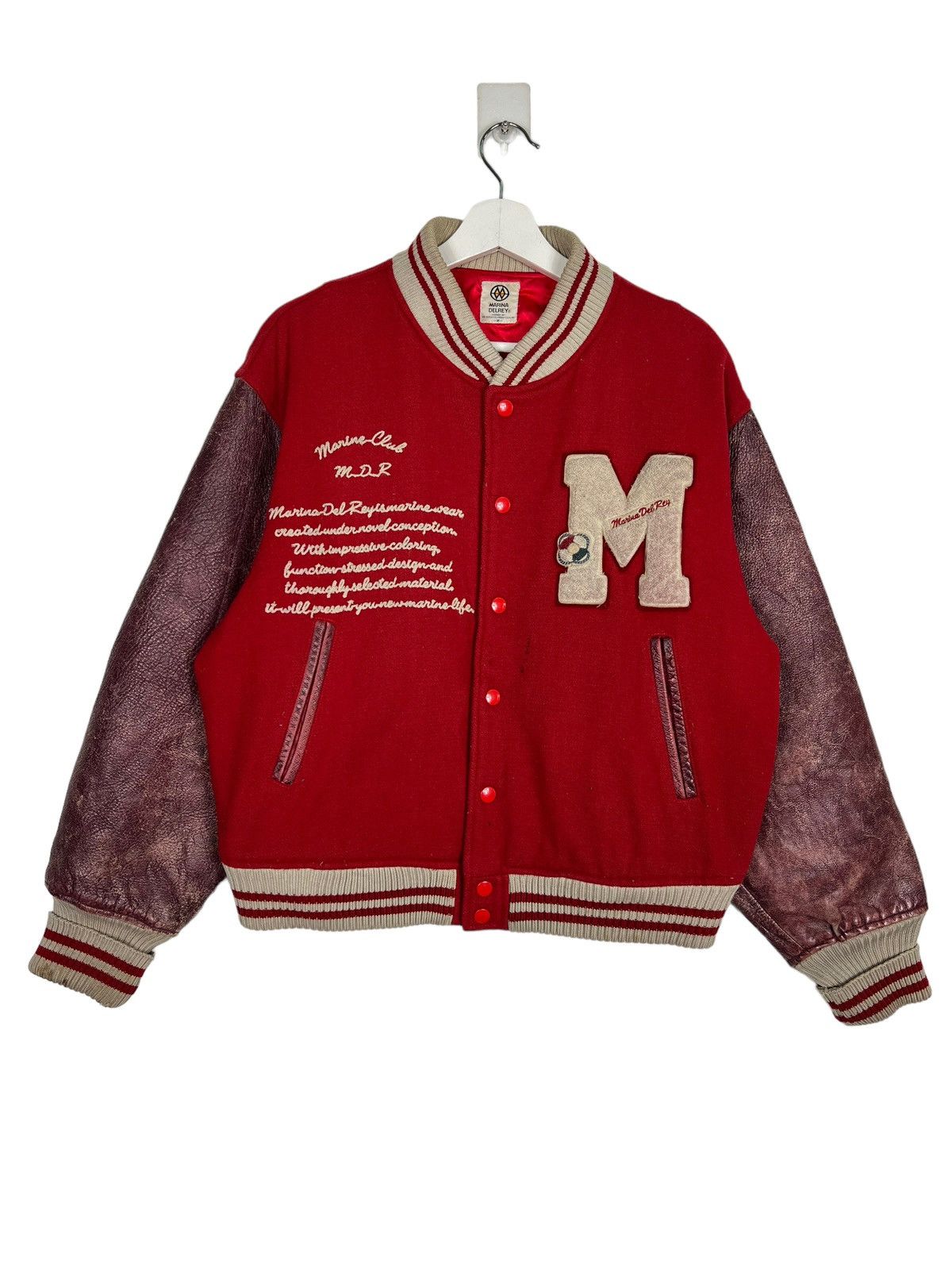 Japanese Brand 🔥 VINTAGE MARINA DELREY VARSITY STADIUM JACKET Size US M / EU 48-50 / 2 - 2 Thumbnail