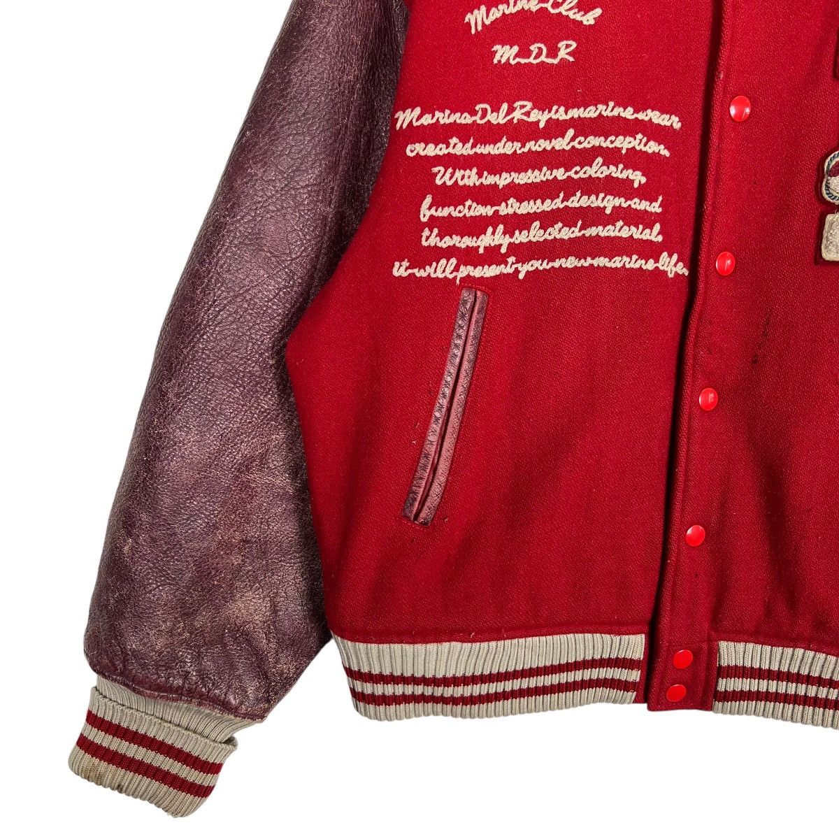 Japanese Brand 🔥 VINTAGE MARINA DELREY VARSITY STADIUM JACKET Size US M / EU 48-50 / 2 - 3 Thumbnail