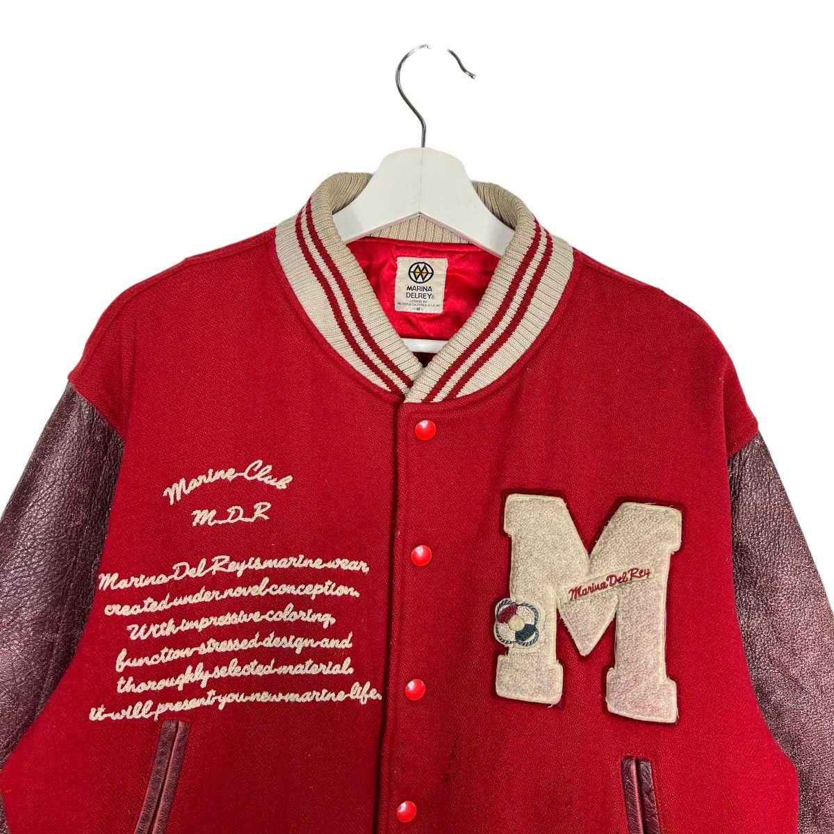 Japanese Brand 🔥 VINTAGE MARINA DELREY VARSITY STADIUM JACKET Size US M / EU 48-50 / 2 - 4 Thumbnail