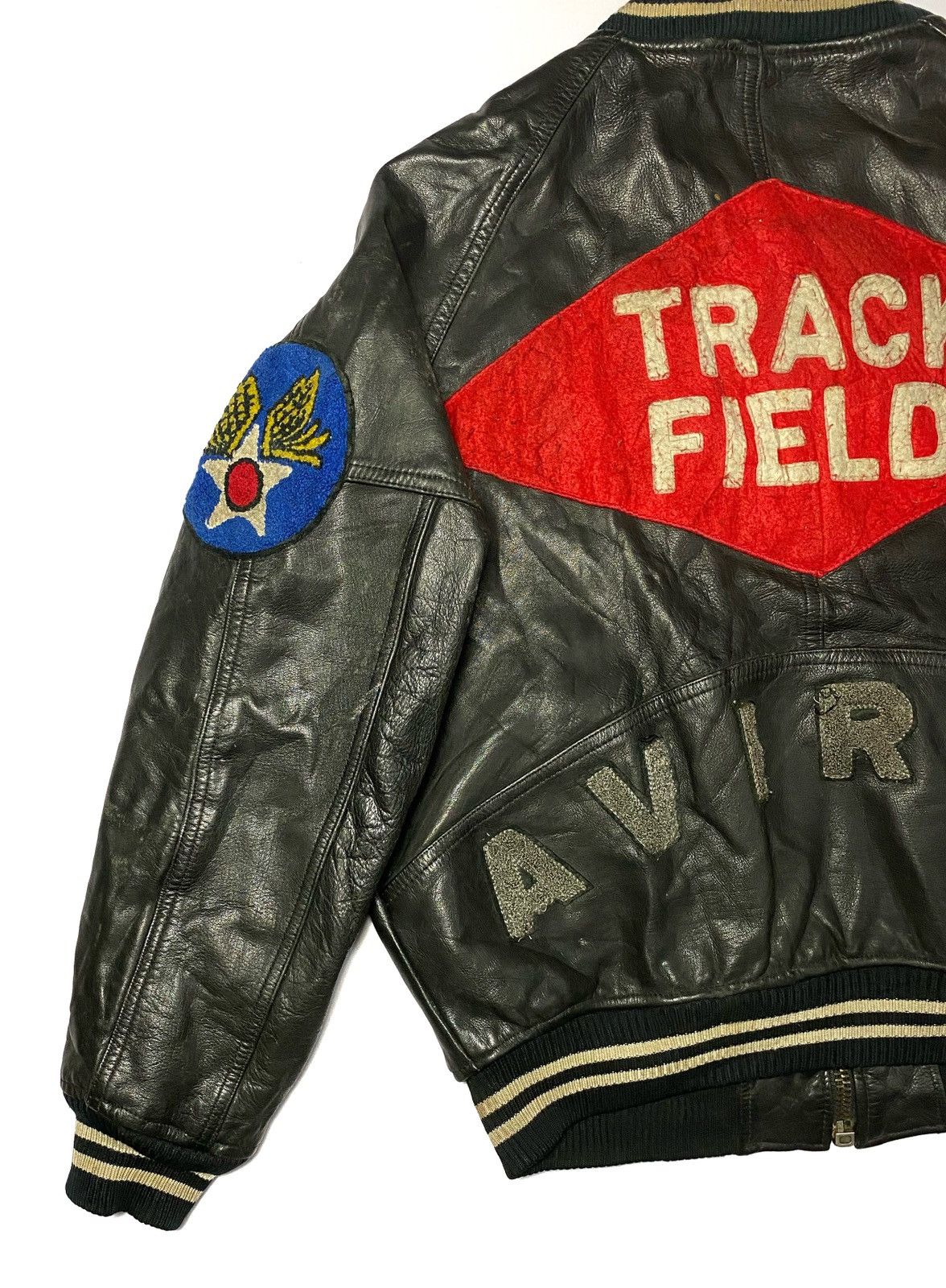 Avirex × Avirex Varsity Jacket × Leather Jacket Stunning Avirex 