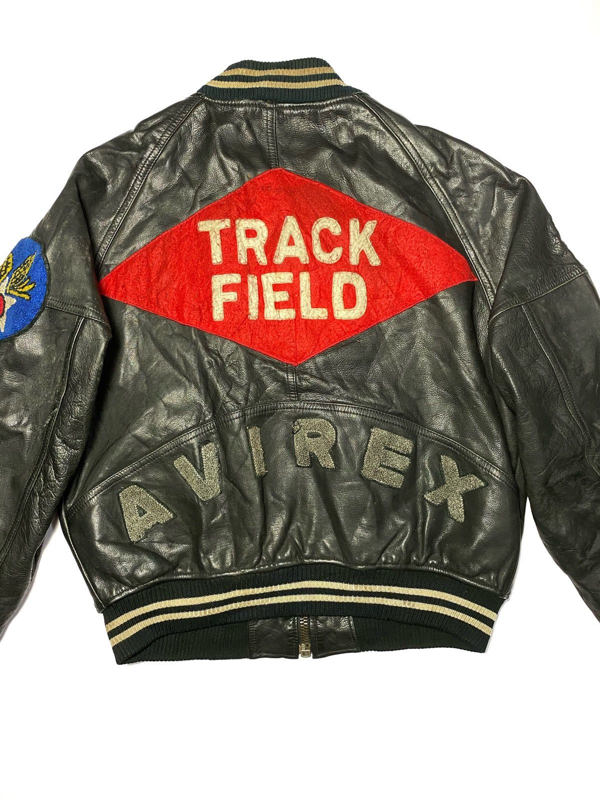 Avirex Stunning Avirex Track Field Leather Bomber Jacket Size US M / EU 48-50 / 2 - 3 Thumbnail