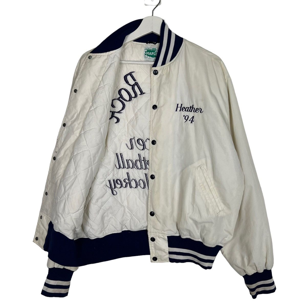 Vintage 🔥 VINTAGE MAPLE STADIUM BOMBER JACKET MADE IN USA Size US L / EU 52-54 / 3 - 6 Thumbnail