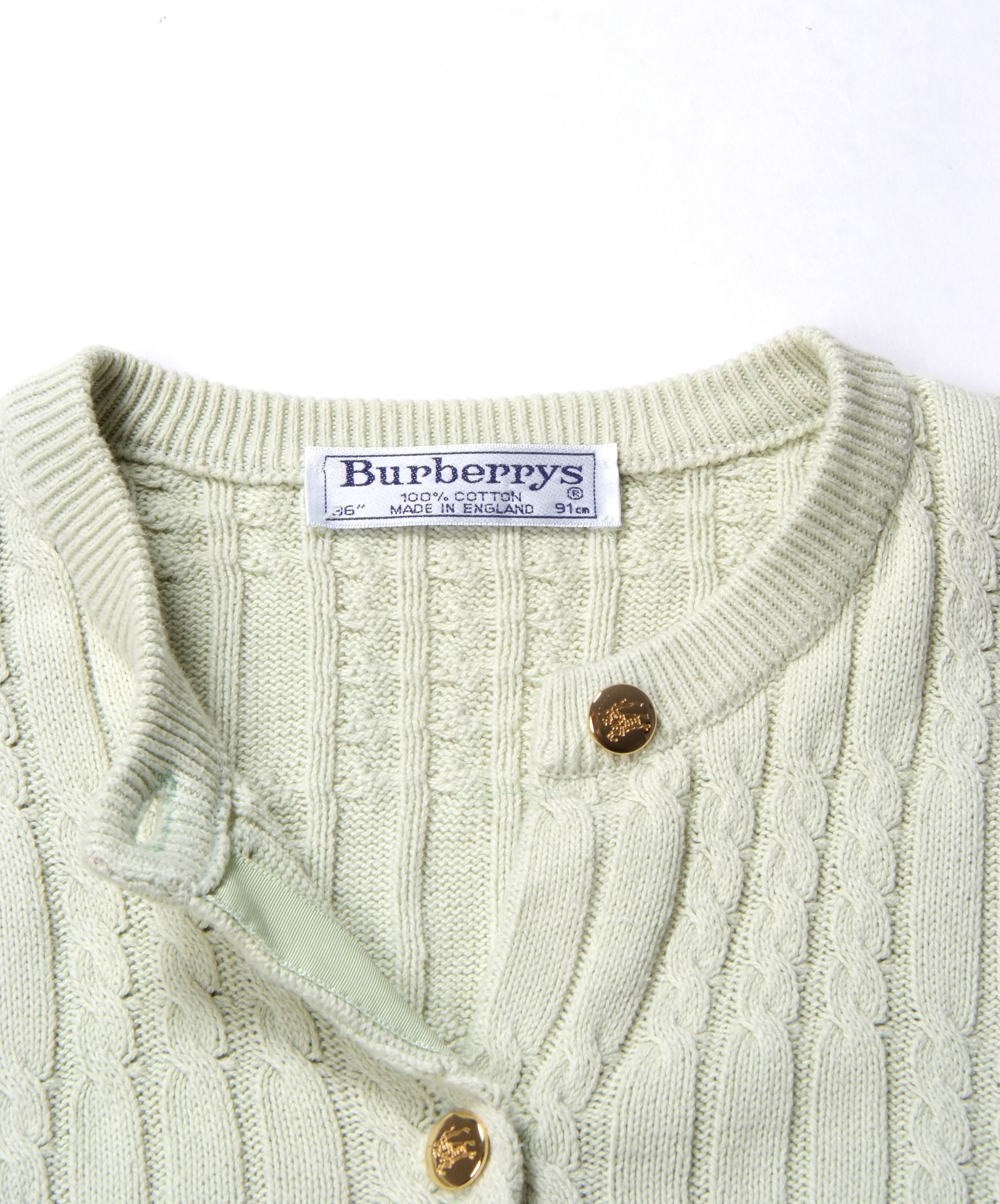 Burberry Vintage Burberrys Cable Knit Cardigan Sweater Size M / US 6-8 / IT 42-44 - 3 Thumbnail