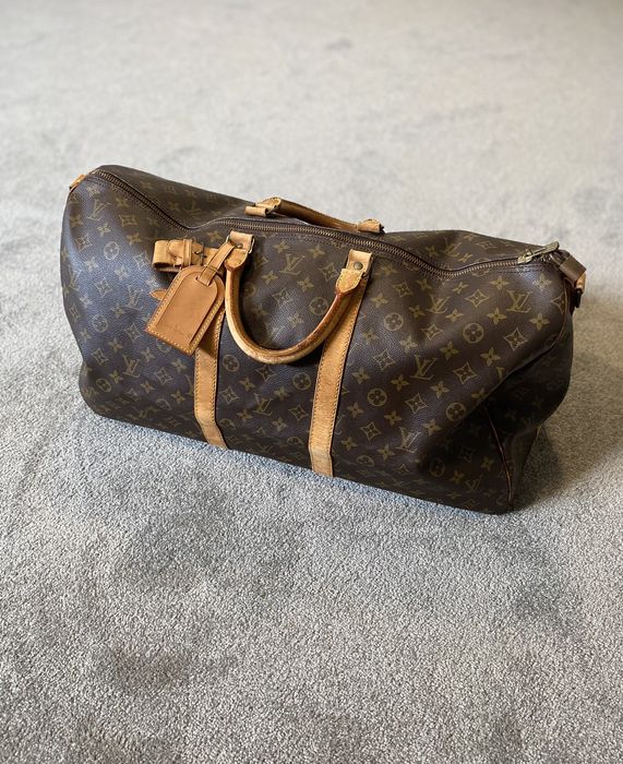 Louis Vuitton No7 Virgil Keepall 55 Monogram Brown Duffle Bag