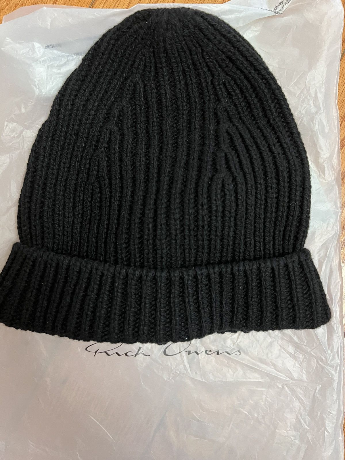 Rick Owens Rick Owens cashmere ribbed tuque Size ONE SIZE - 1 Thumbnail