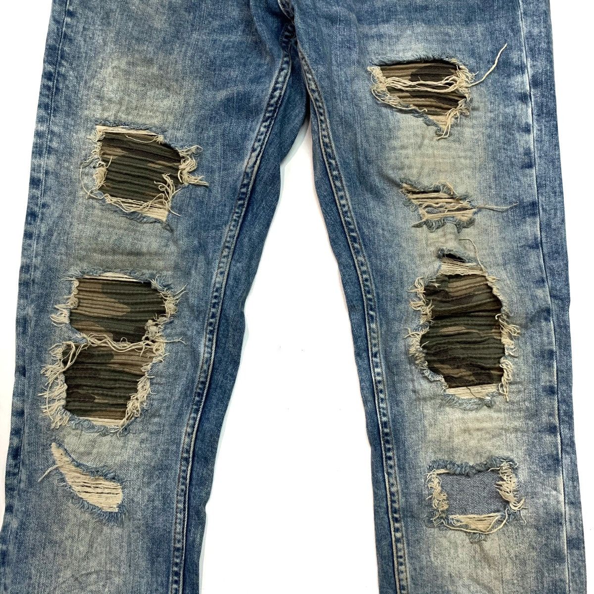 Zara Zara Man Skinny Damaged Ripped Denim Pant Size US 31 - 3 Thumbnail