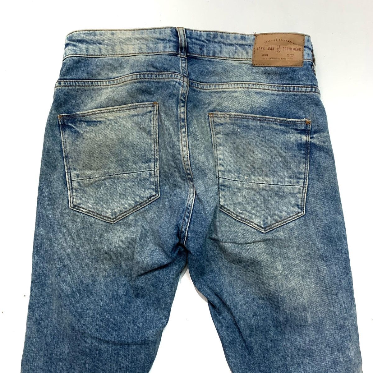 Zara Zara Man Skinny Damaged Ripped Denim Pant Size US 31 - 8 Thumbnail