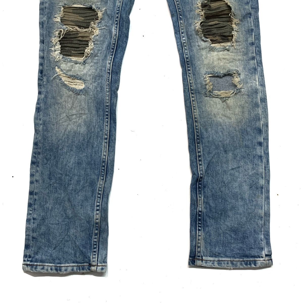 Zara Zara Man Skinny Damaged Ripped Denim Pant Size US 31 - 2 Thumbnail