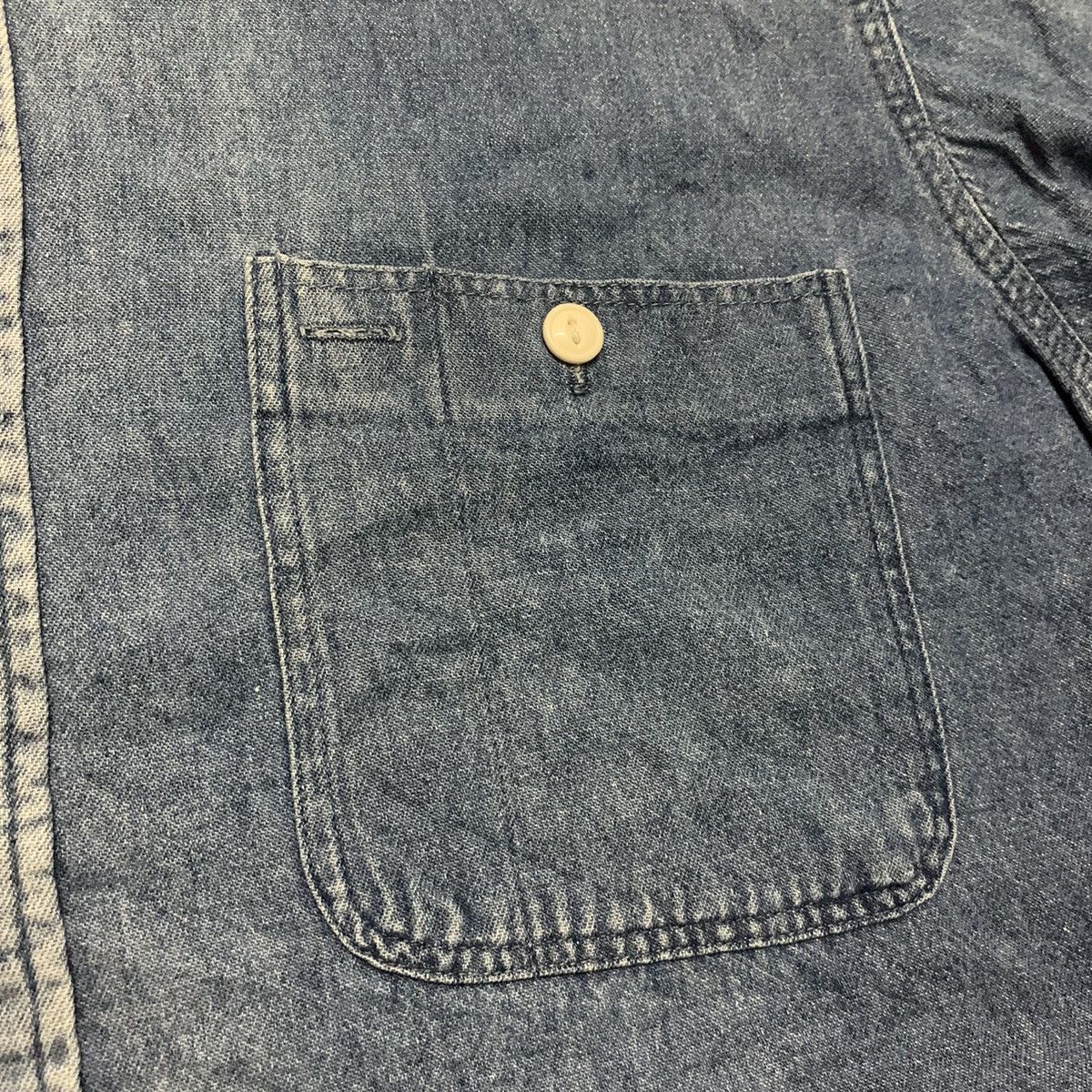 Ralph Lauren × Vintage Ralph Lauren Fish Tail Denim Button Ups Tee Size US M / EU 48-50 / 2 - 5 Thumbnail