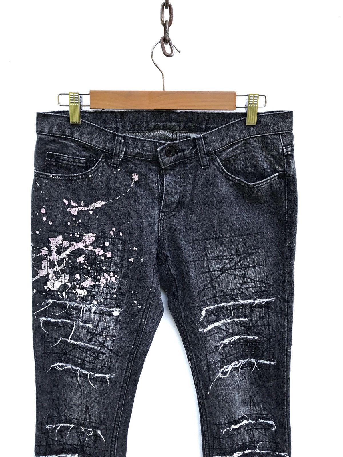 Hysteric Glamour Hysteric Glamour Japan Streetwear Distressed Denim Pants Size US 31 - 3 Thumbnail