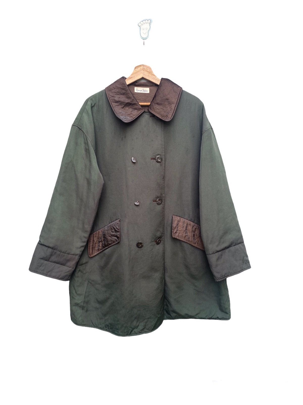 VINTAGE KANSAI JAPAN CHAMELEON GREEN BROWN OVERSIZED STYLE