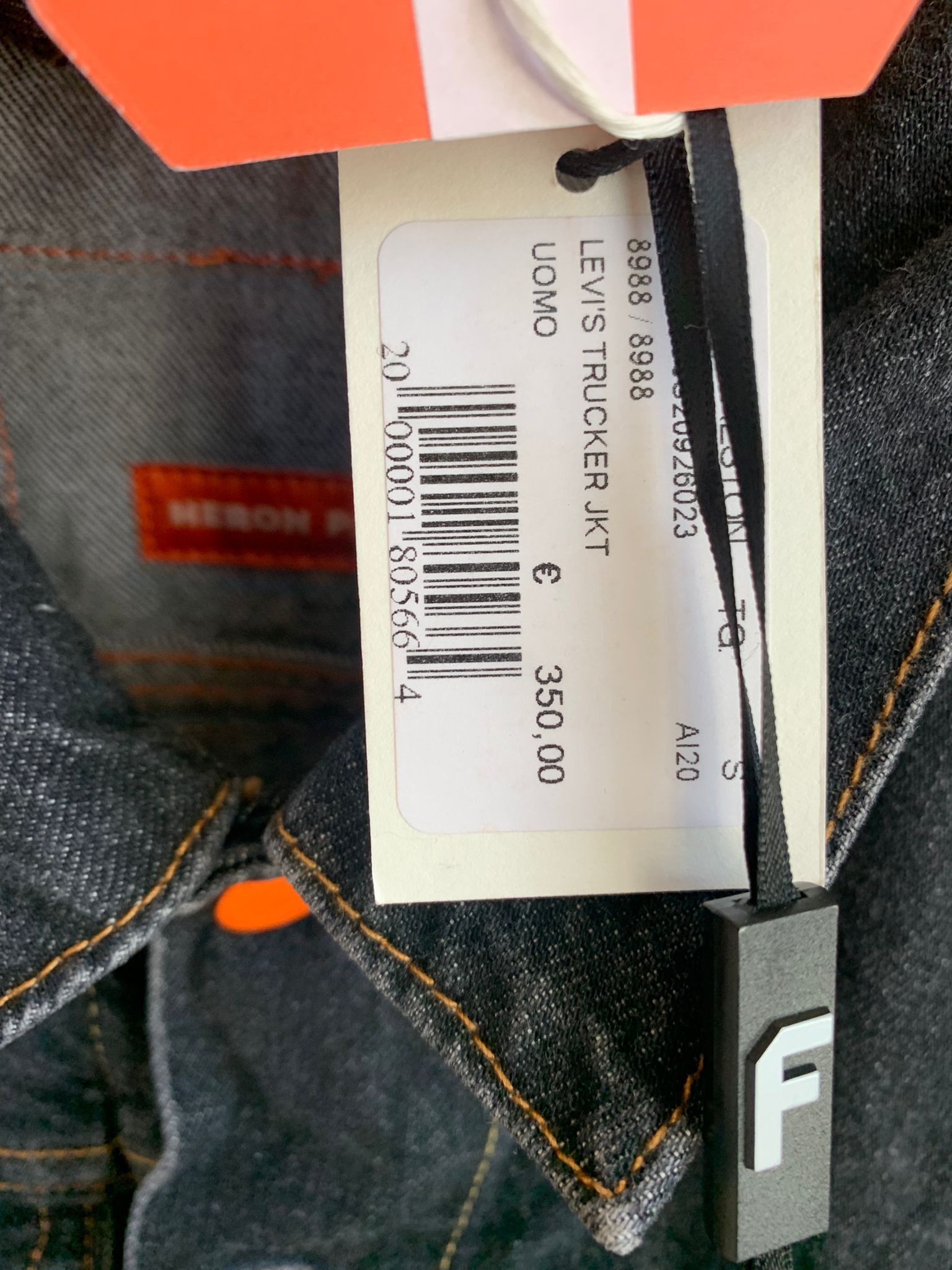 Heron Preston Levis Trucker With Print in Concrete Black Size US S / EU 44-46 / 1 - 10 Thumbnail
