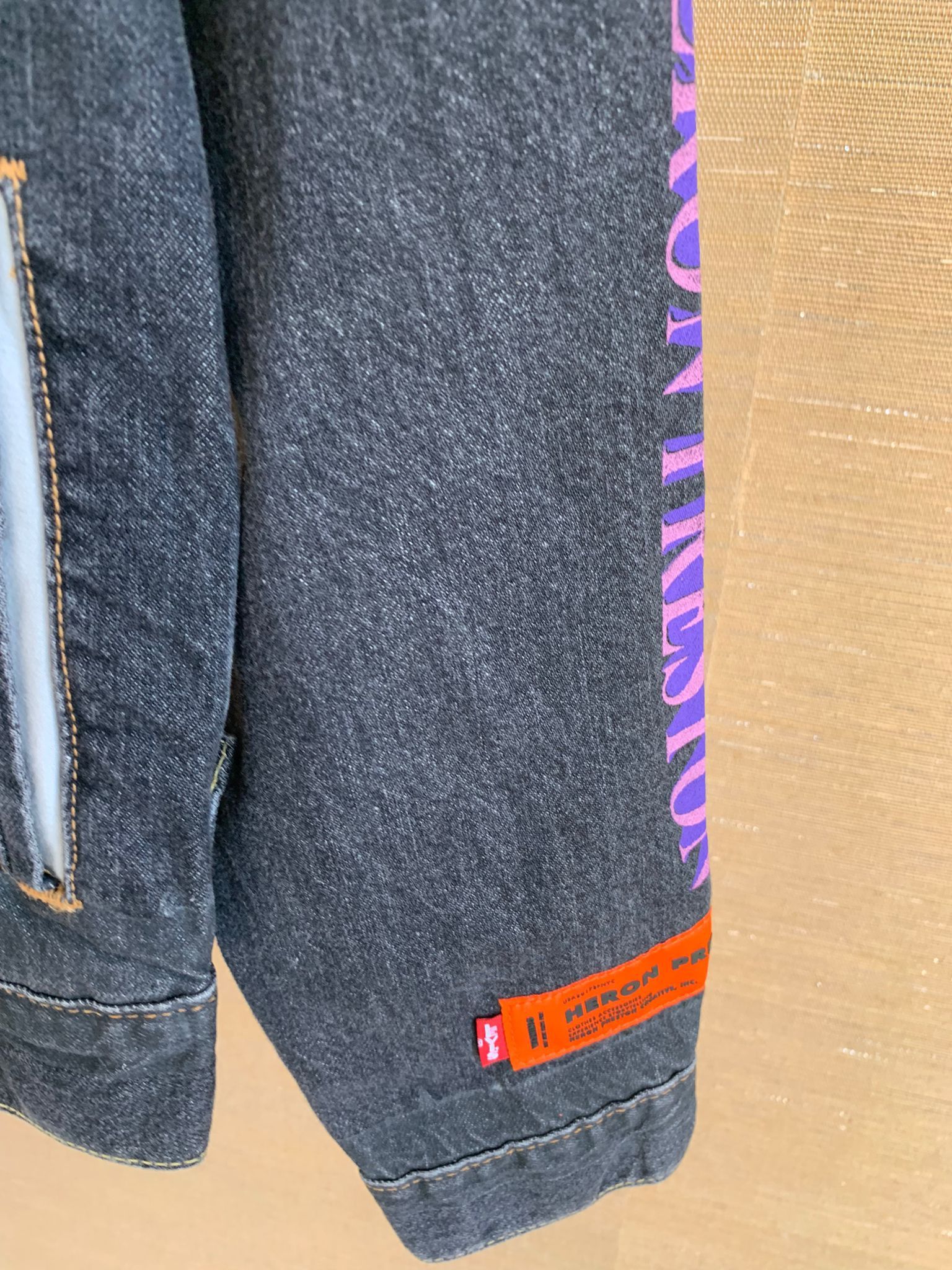 Heron Preston Levis Trucker With Print in Concrete Black Size US S / EU 44-46 / 1 - 5 Thumbnail