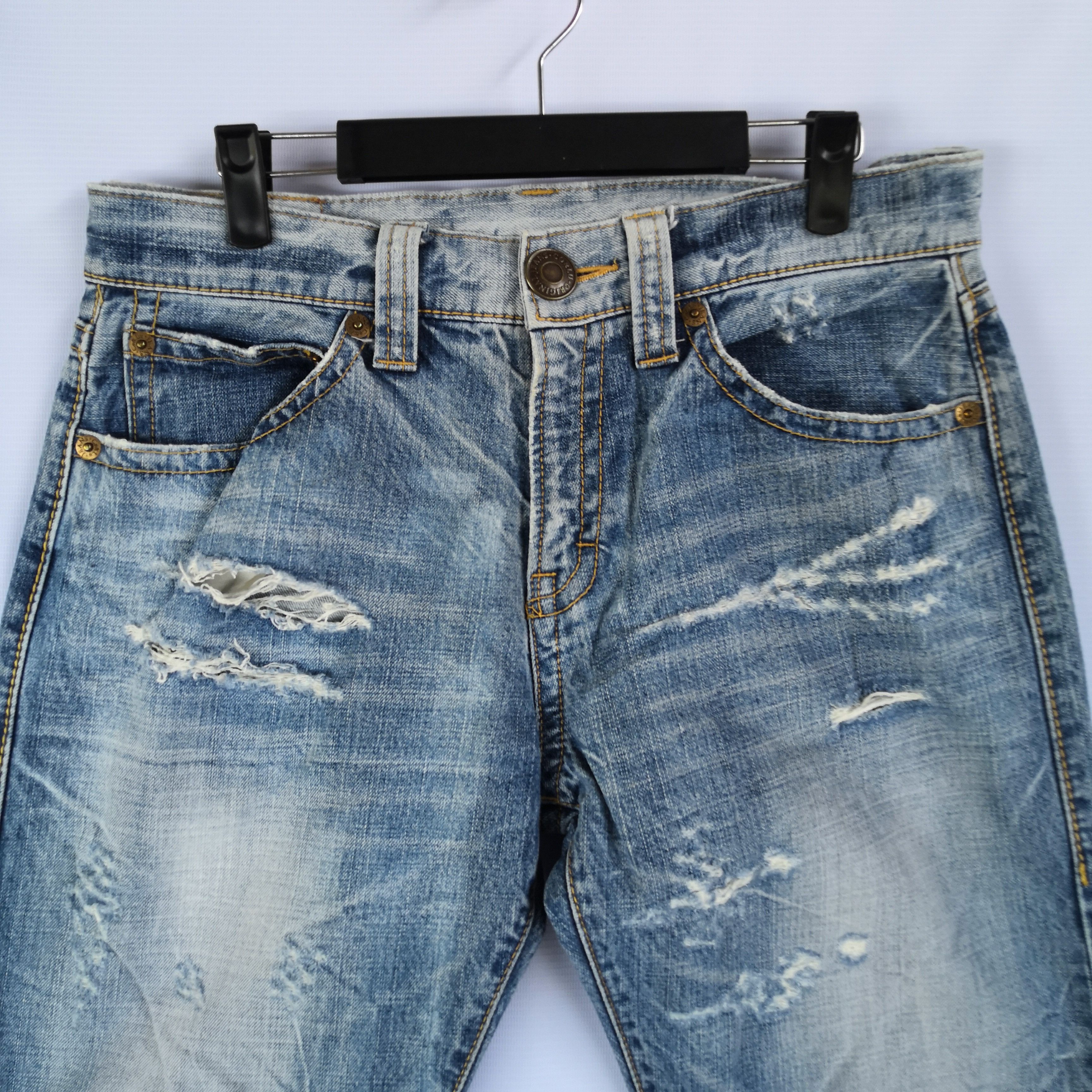 Japanese Brand Vintage Japanese Distressed Jeans Streetwear Grunge Denim Size US 32 / EU 48 - 3 Thumbnail