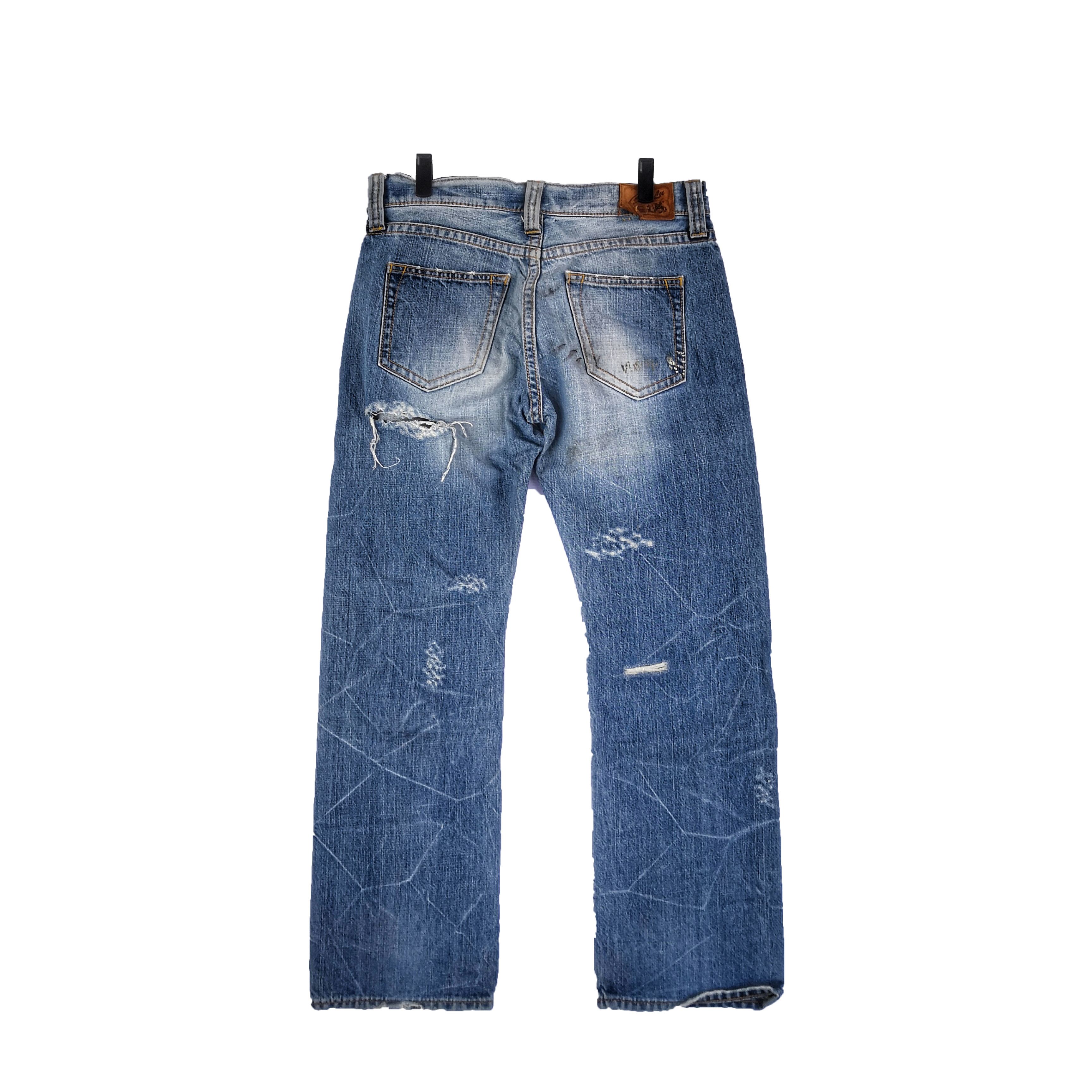 Japanese Brand Vintage Japanese Distressed Jeans Streetwear Grunge Denim Size US 32 / EU 48 - 2 Thumbnail