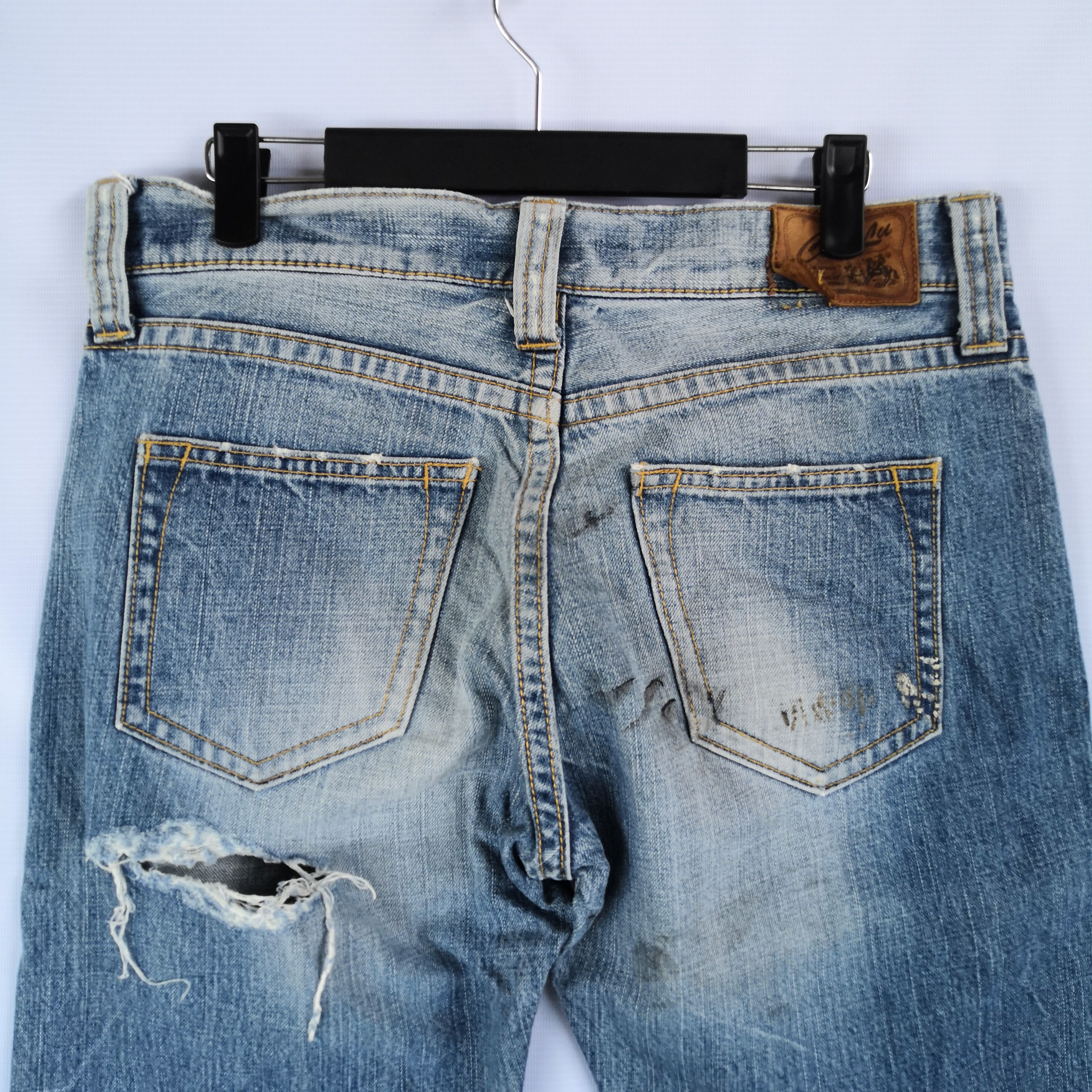 Japanese Brand Vintage Japanese Distressed Jeans Streetwear Grunge Denim Size US 32 / EU 48 - 5 Thumbnail
