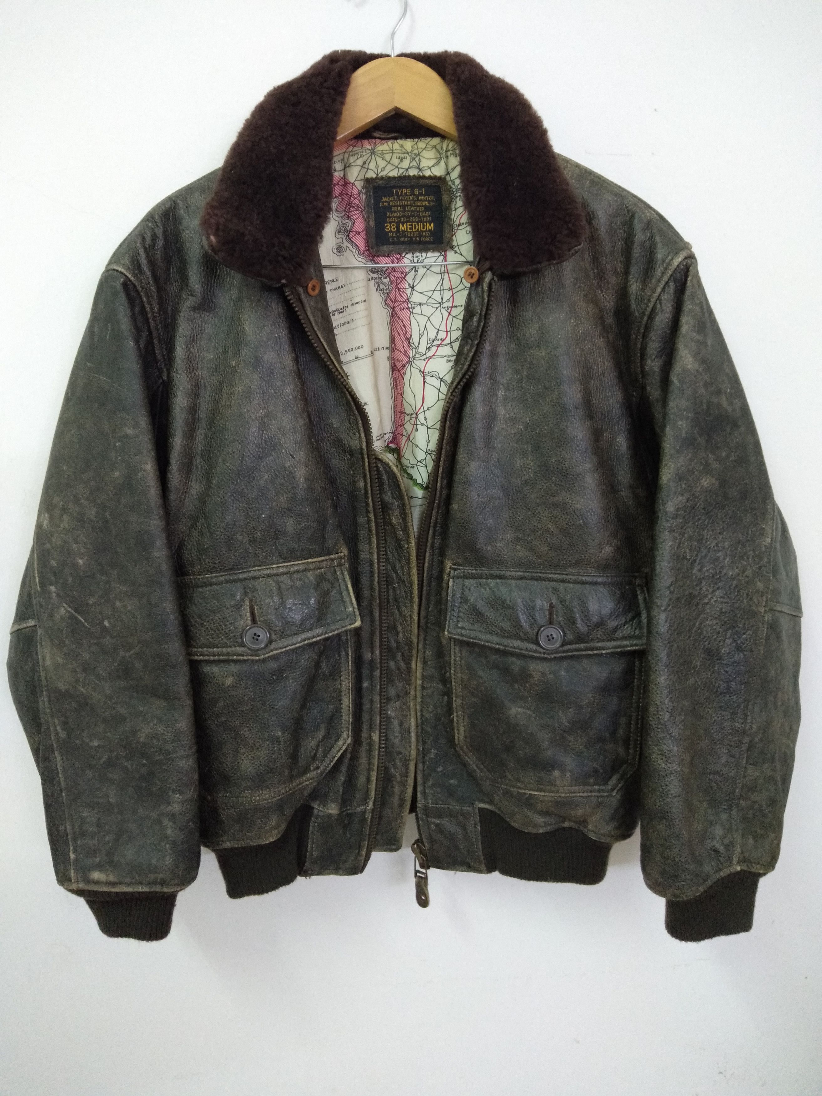 Other G-1 US Navy Air Force Leather Jacket Size US M / EU 48-50 / 2 - 2 Thumbnail