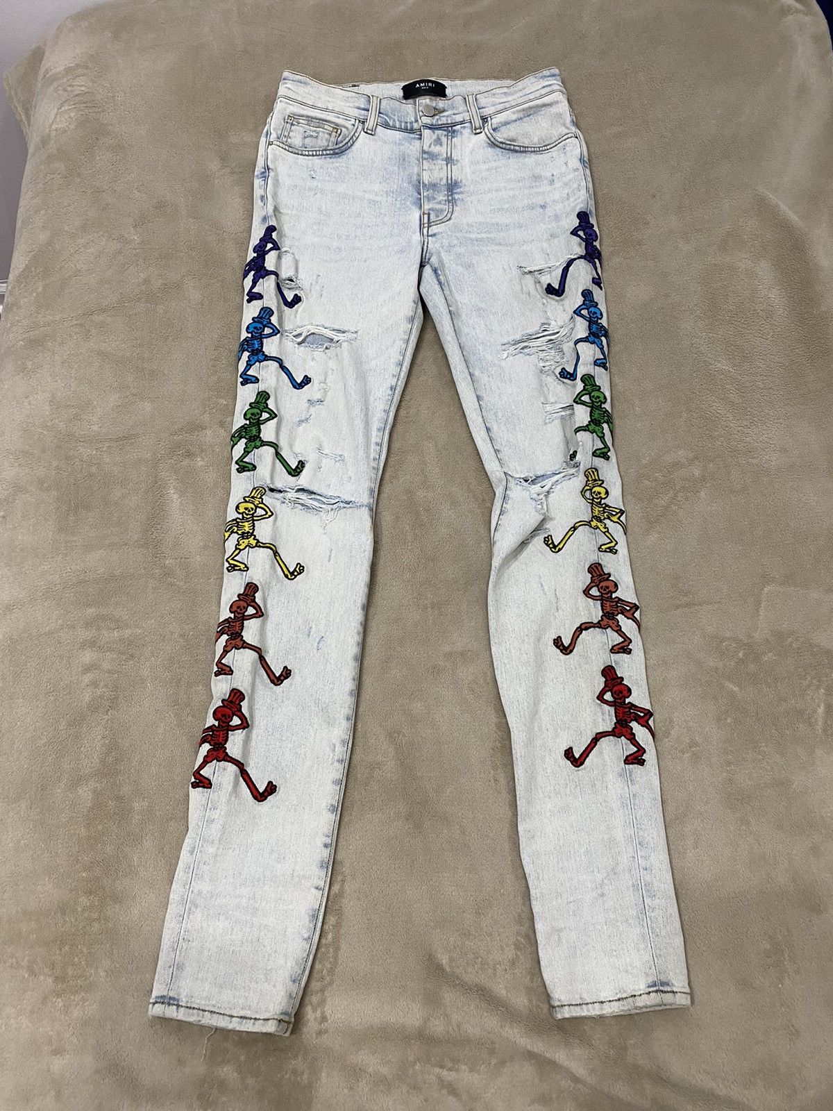 パンツ AMIRI Dancing Skeleton Jeans Size 28 パンツ AMIRI Dancing