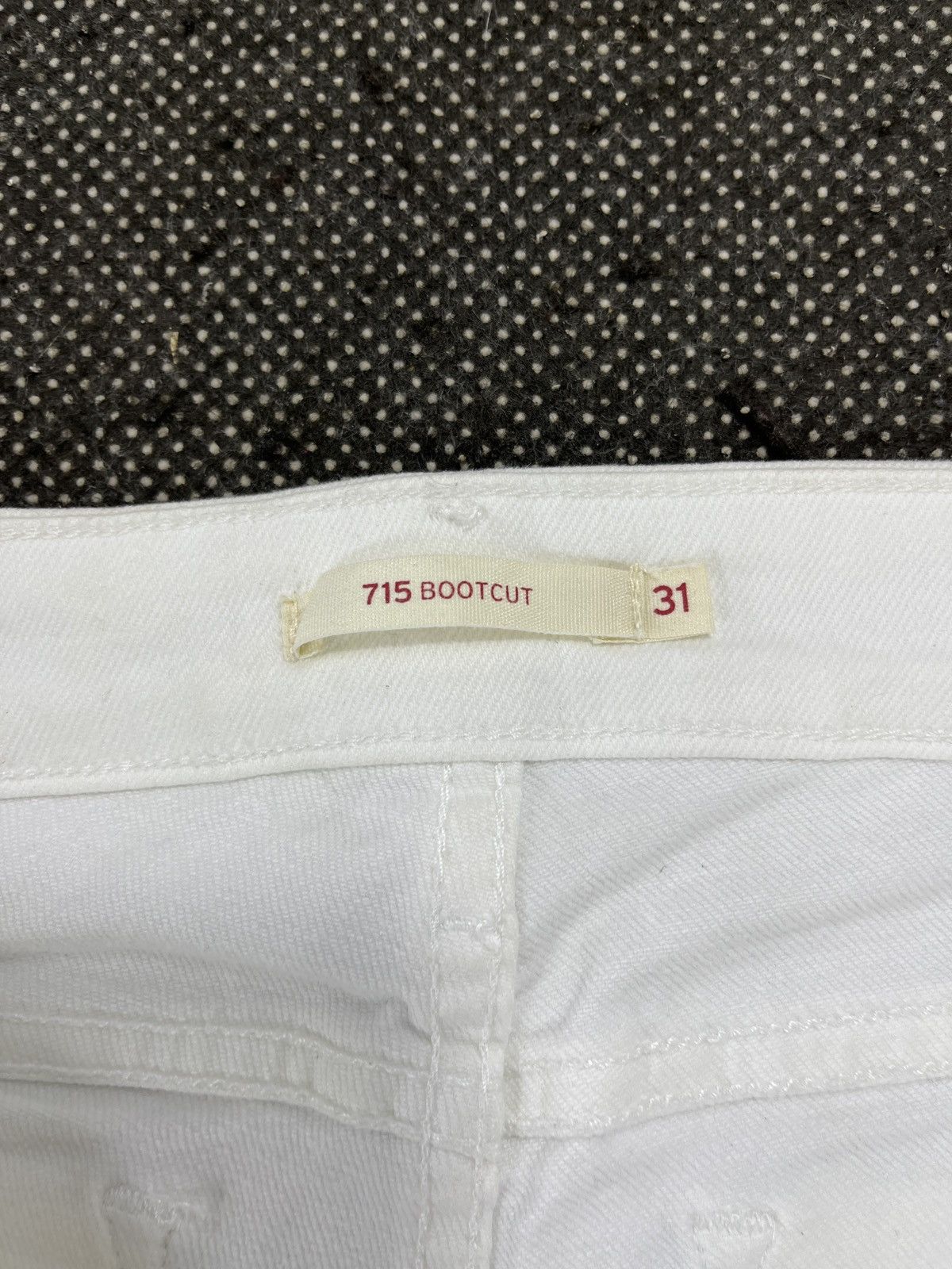 Levi's Vintage Levis 715 White Flare Jeans - JP090 Size 31" - 6 Thumbnail