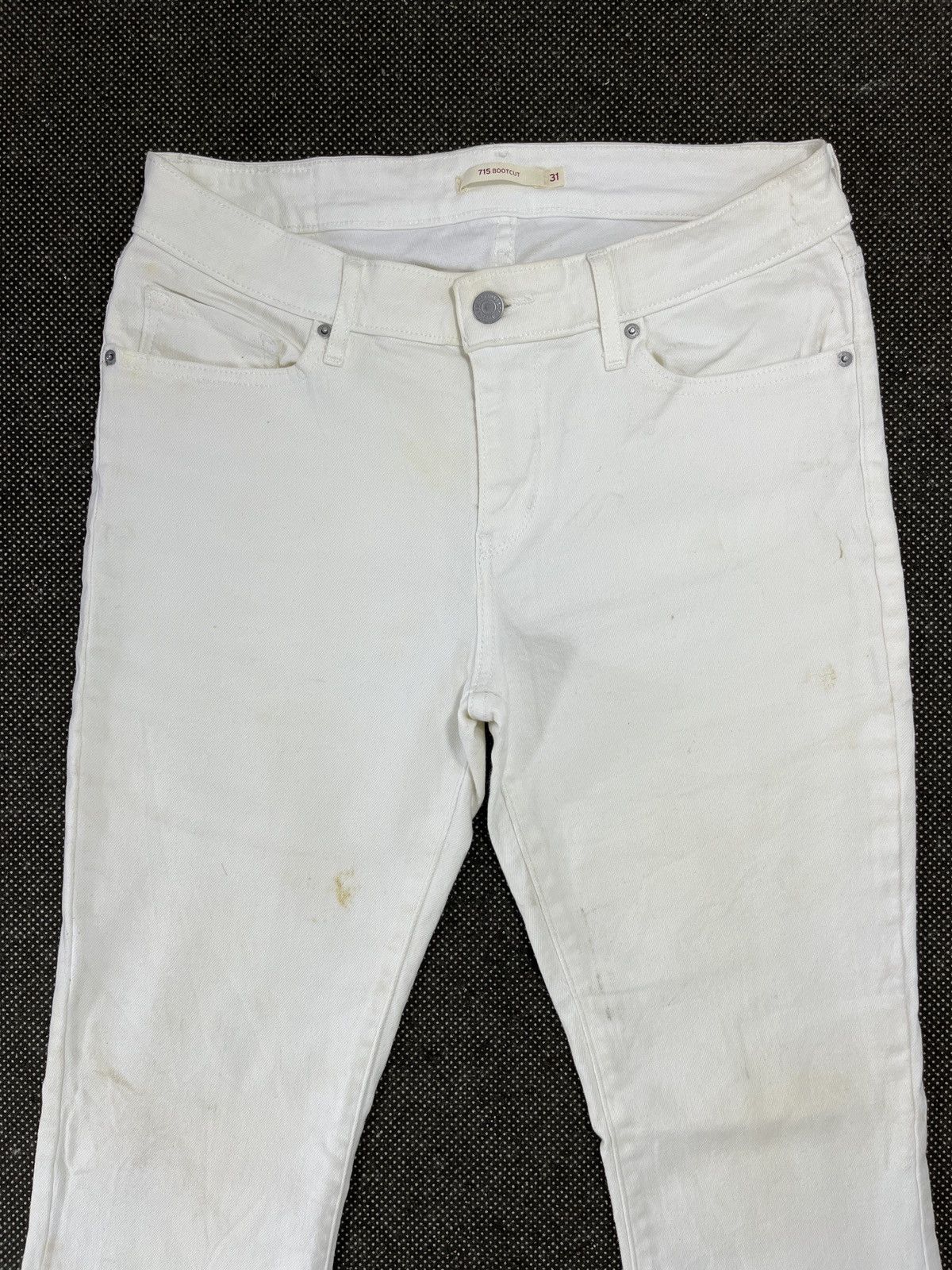 Levi's Vintage Levis 715 White Flare Jeans - JP090 Size 31" - 3 Thumbnail