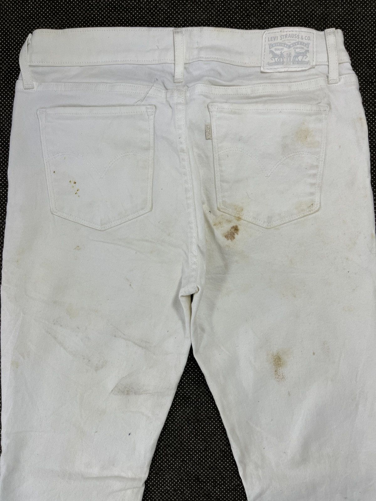 Levi's Vintage Levis 715 White Flare Jeans - JP090 Size 31" - 4 Thumbnail