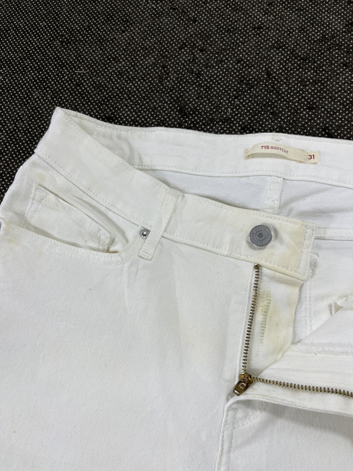 Levi's Vintage Levis 715 White Flare Jeans - JP090 Size 31" - 5 Thumbnail