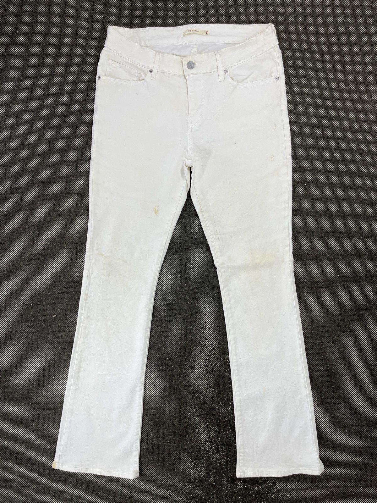 Levi's Vintage Levis 715 White Flare Jeans - JP090 Size 31" - 1 Thumbnail