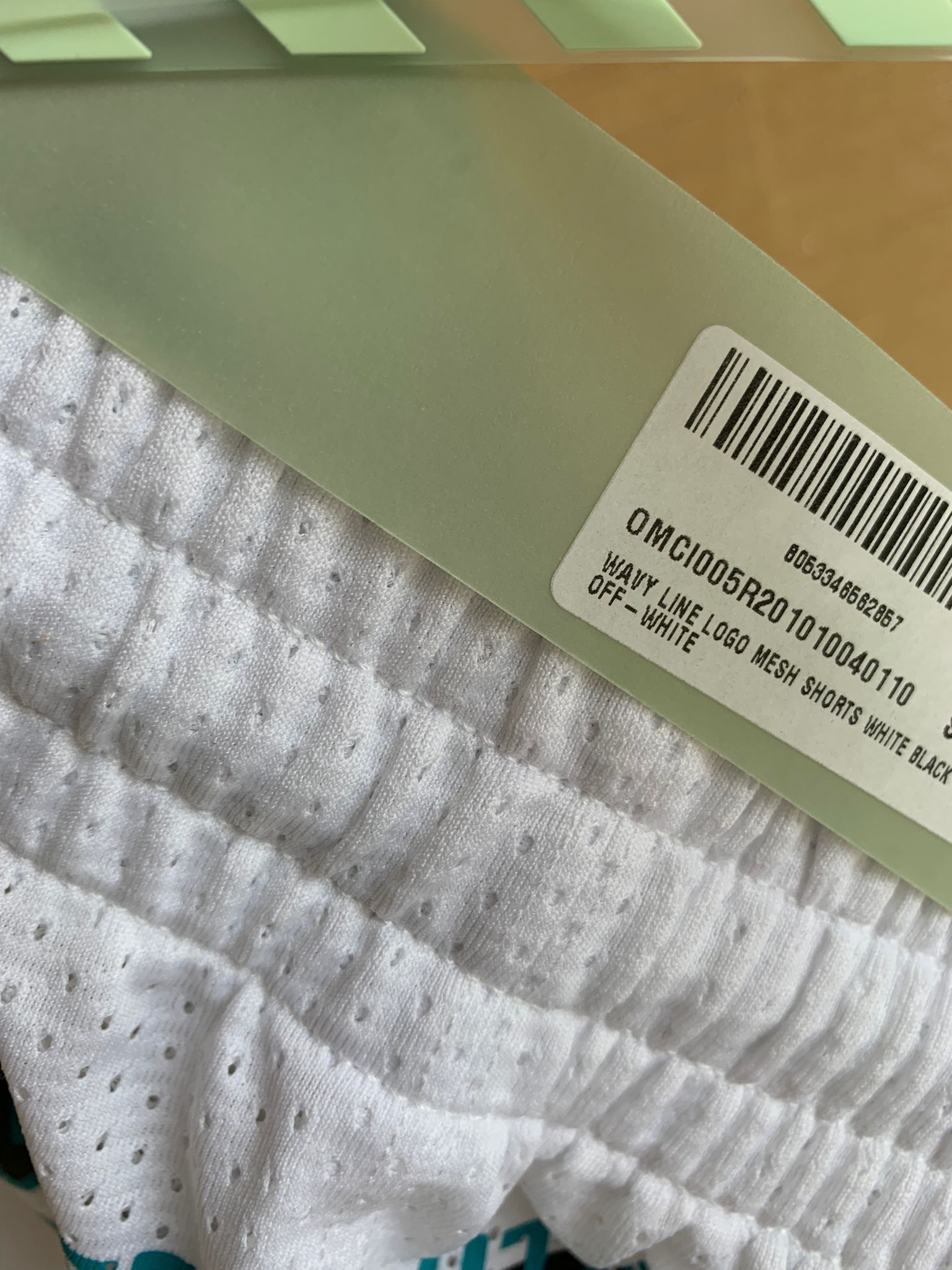 Off-White Wavy Line Logo Mesh Shorts Size US 30 / EU 46 - 8 Thumbnail