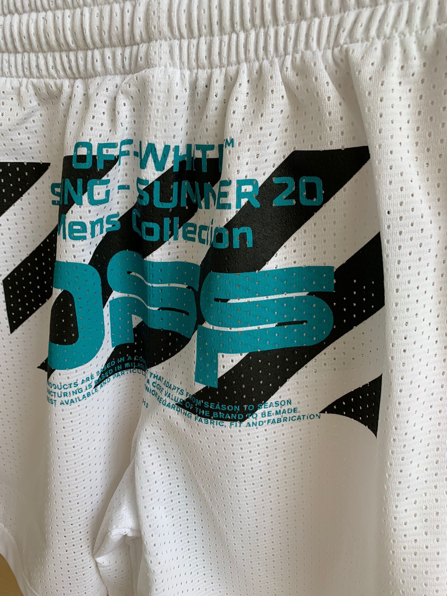 Off-White Wavy Line Logo Mesh Shorts Size US 30 / EU 46 - 4 Thumbnail