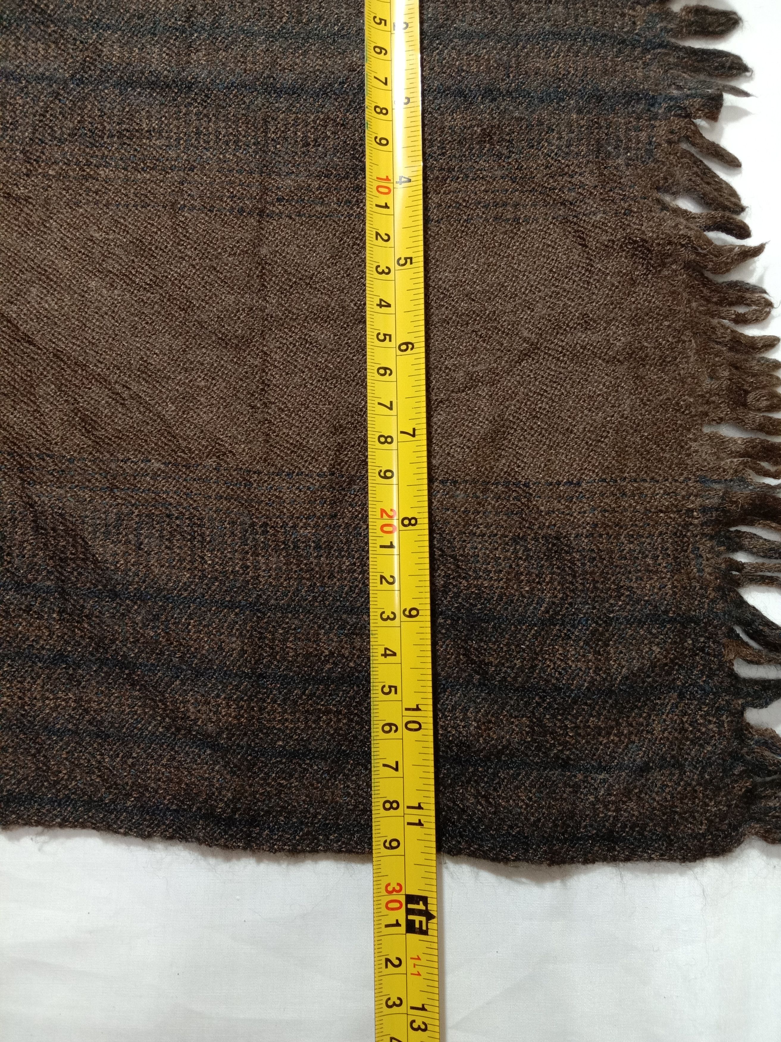 Designer Mila Schon Muffler/Scarf Brown Color Stripe Size ONE SIZE - 3 Thumbnail