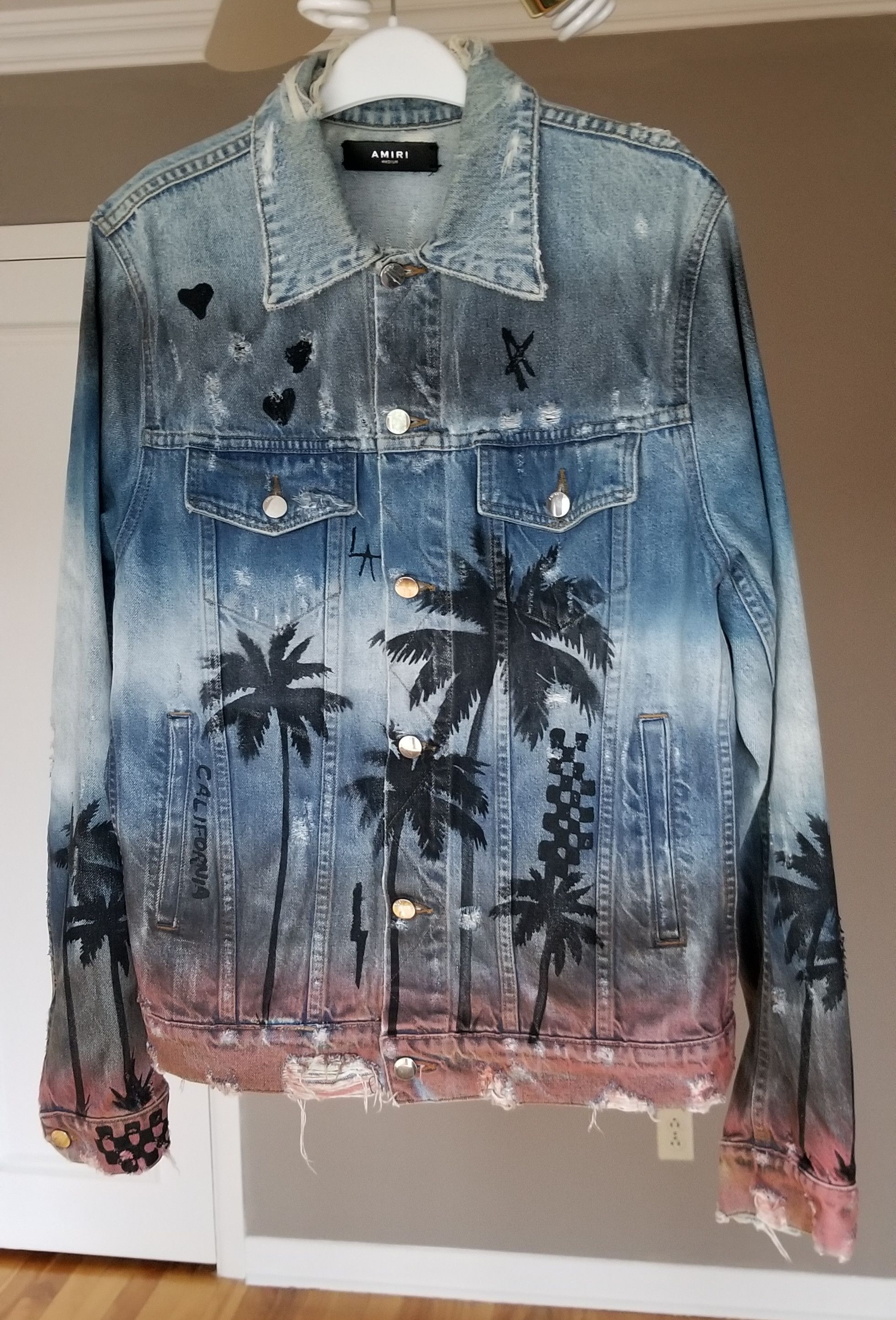 Amiri palm sale denim jacket