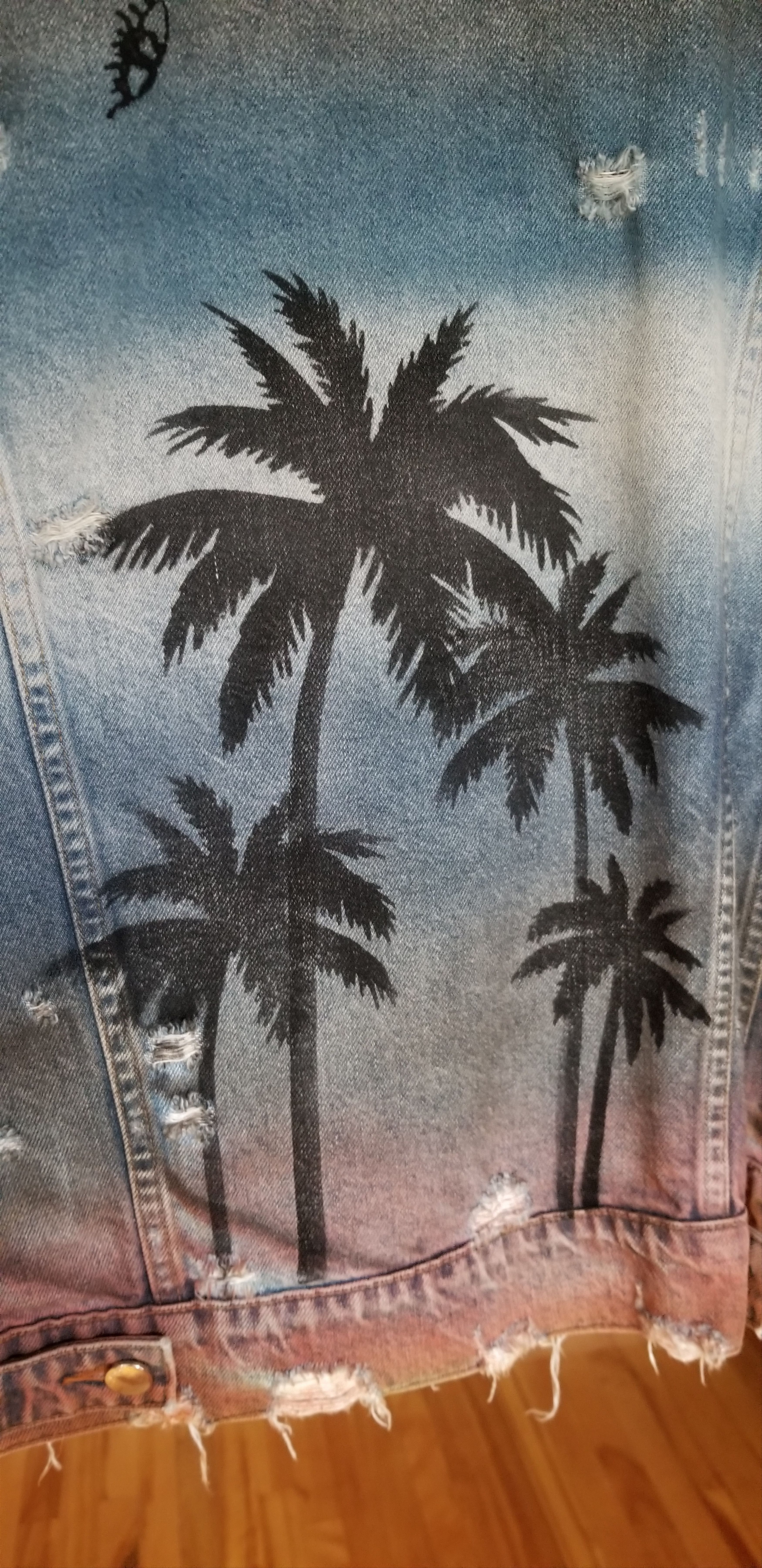 Amiri Amiri Palm Tree Denim Jacket Size US M / EU 48-50 / 2 - 5 Thumbnail