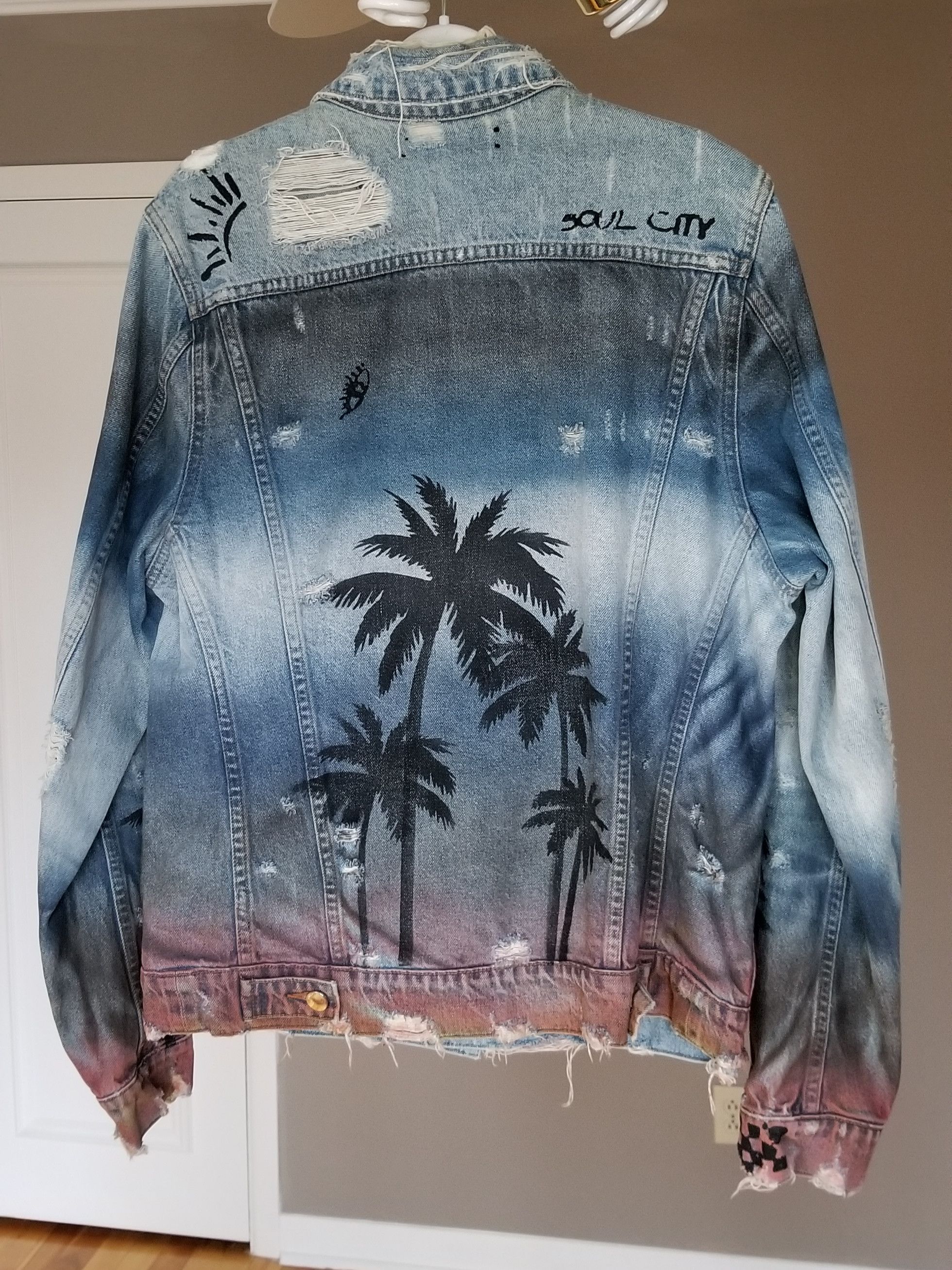 Amiri Amiri Palm Tree Denim Jacket Size US M / EU 48-50 / 2 - 2 Thumbnail