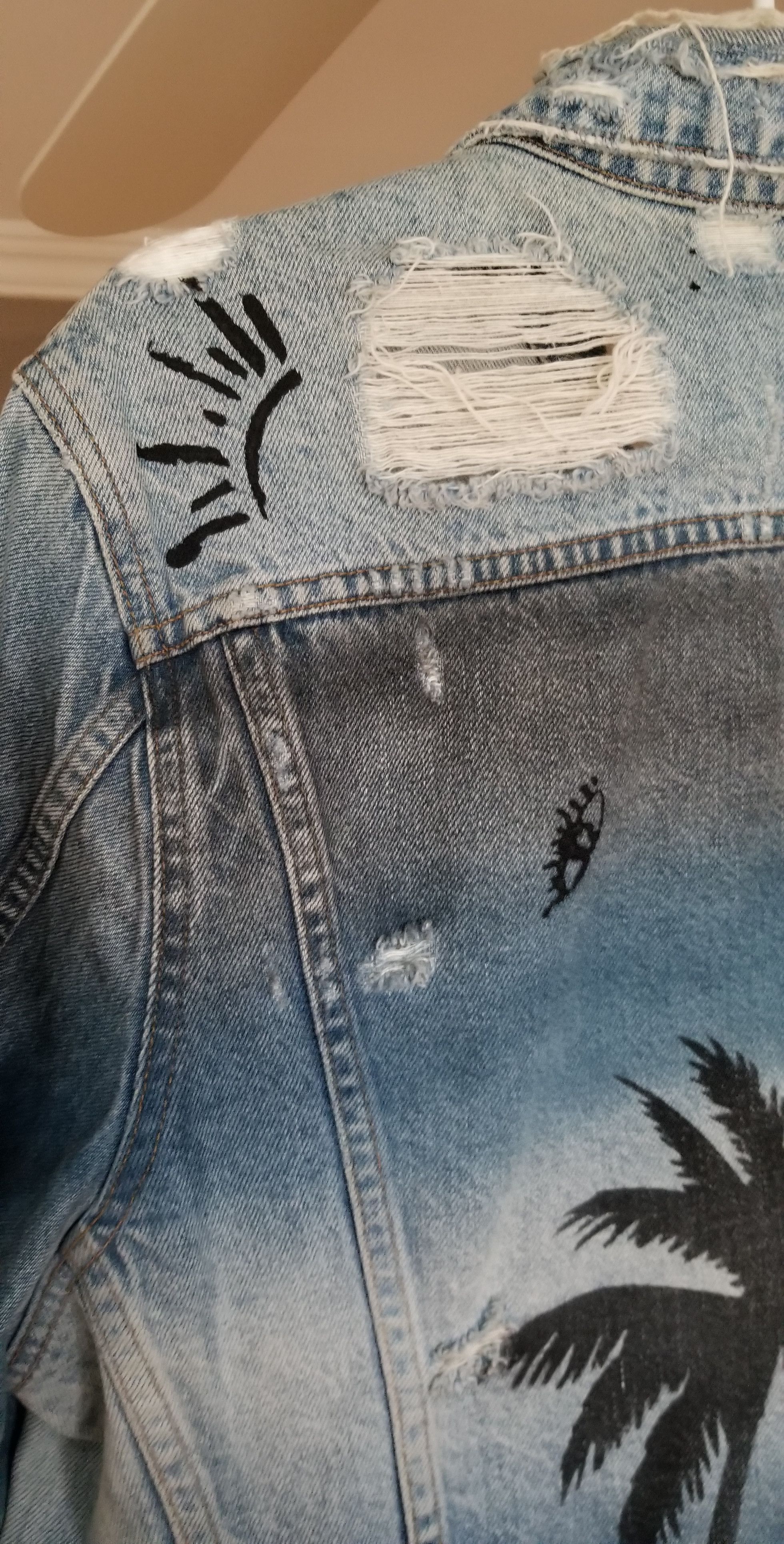 Amiri Amiri Palm Tree Denim Jacket Size US M / EU 48-50 / 2 - 6 Thumbnail
