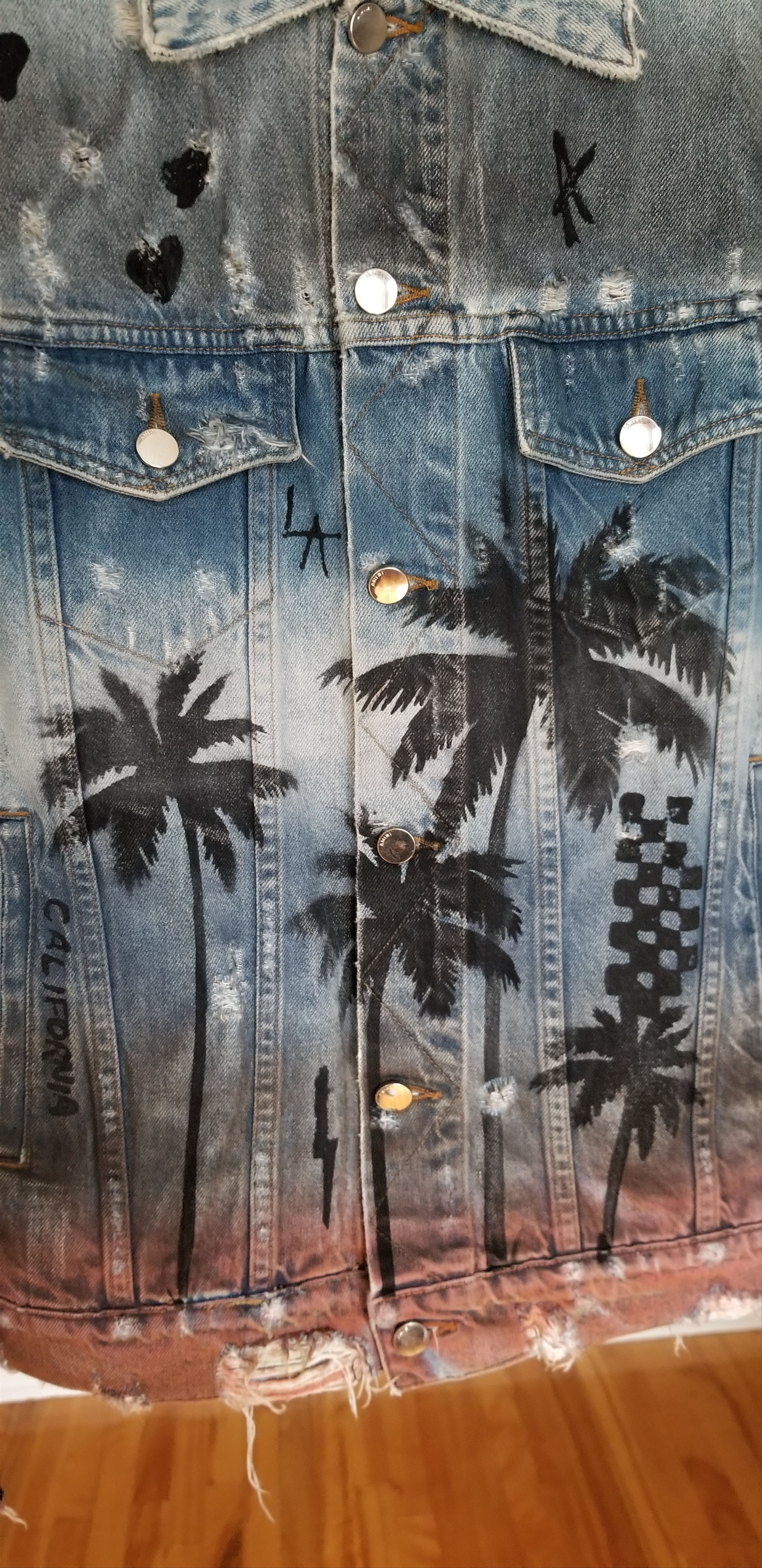 Amiri Amiri Palm Tree Denim Jacket Size US M / EU 48-50 / 2 - 3 Thumbnail