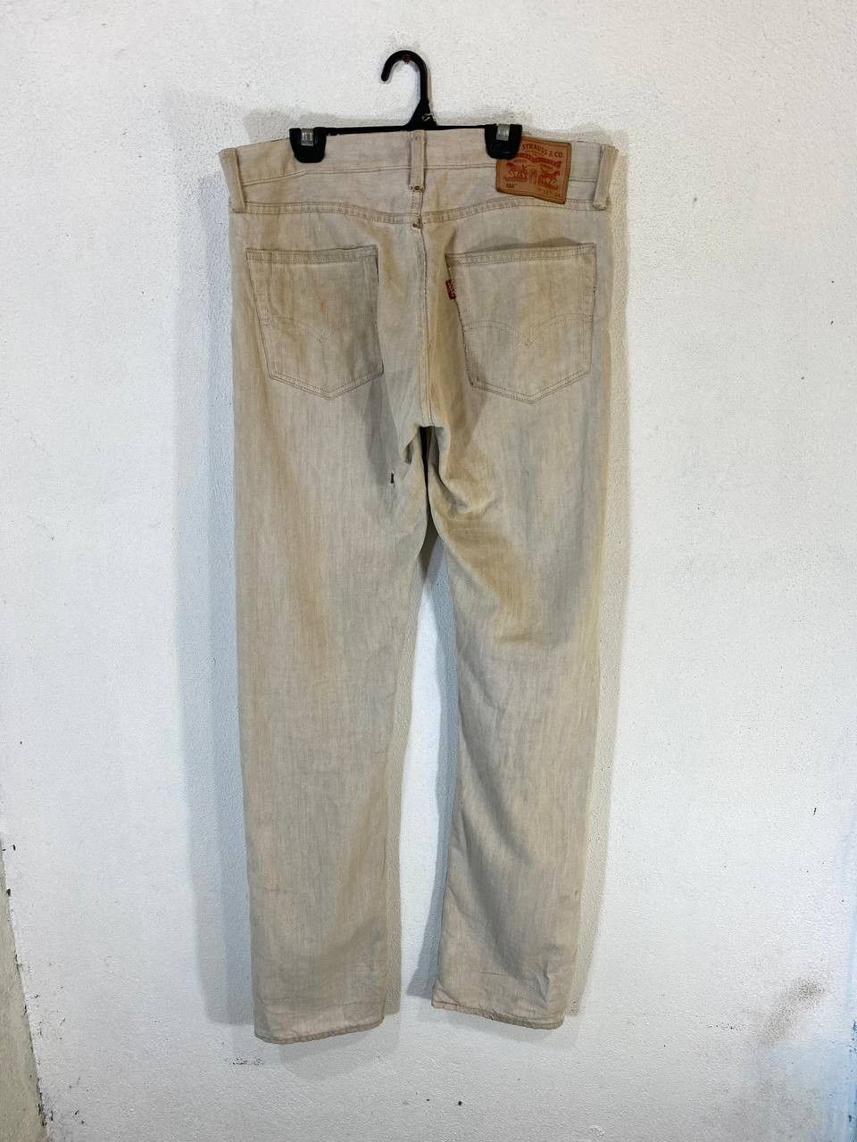 image of 504 Distressed Denim in Light Brown, Men's (Size 35)