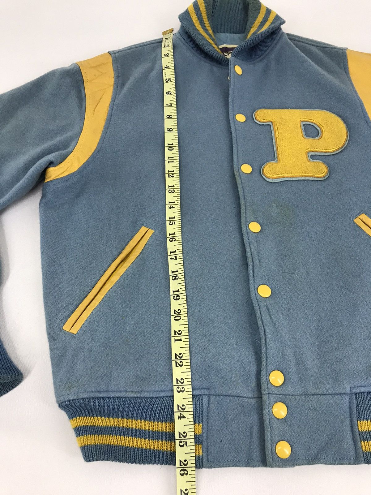 Vintage Vintage Poleposition Varsity Jacket Mix Wool Leather P 39 Size US M / EU 48-50 / 2 - 8 Thumbnail