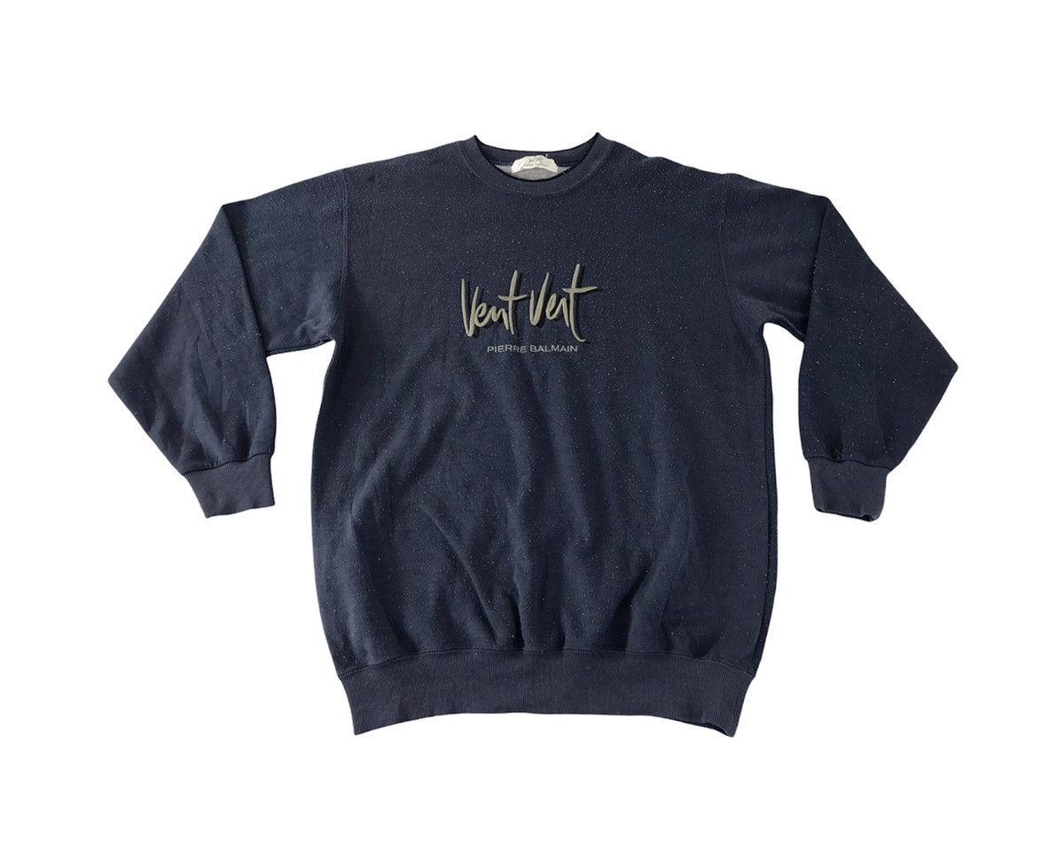Pierre Balmain × Vintage Vent Vent Pierre Balmain Pull Over Embroidery Logo Size L Size US M / EU 48-50 / 2 - 1 Thumbnail