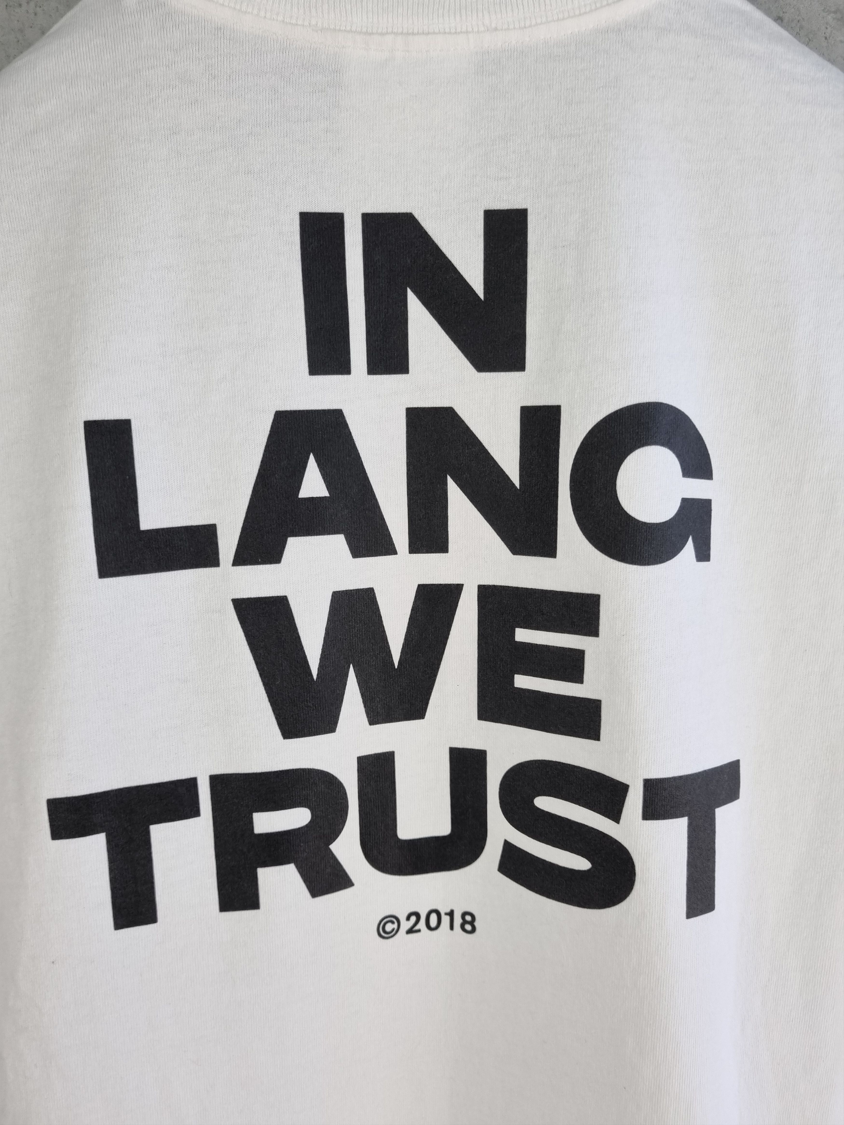 Helmut Lang Rare Helmut Lang " In Lang We Trust" big logo Tee shirt Size US M / EU 48-50 / 2 - 12 Thumbnail