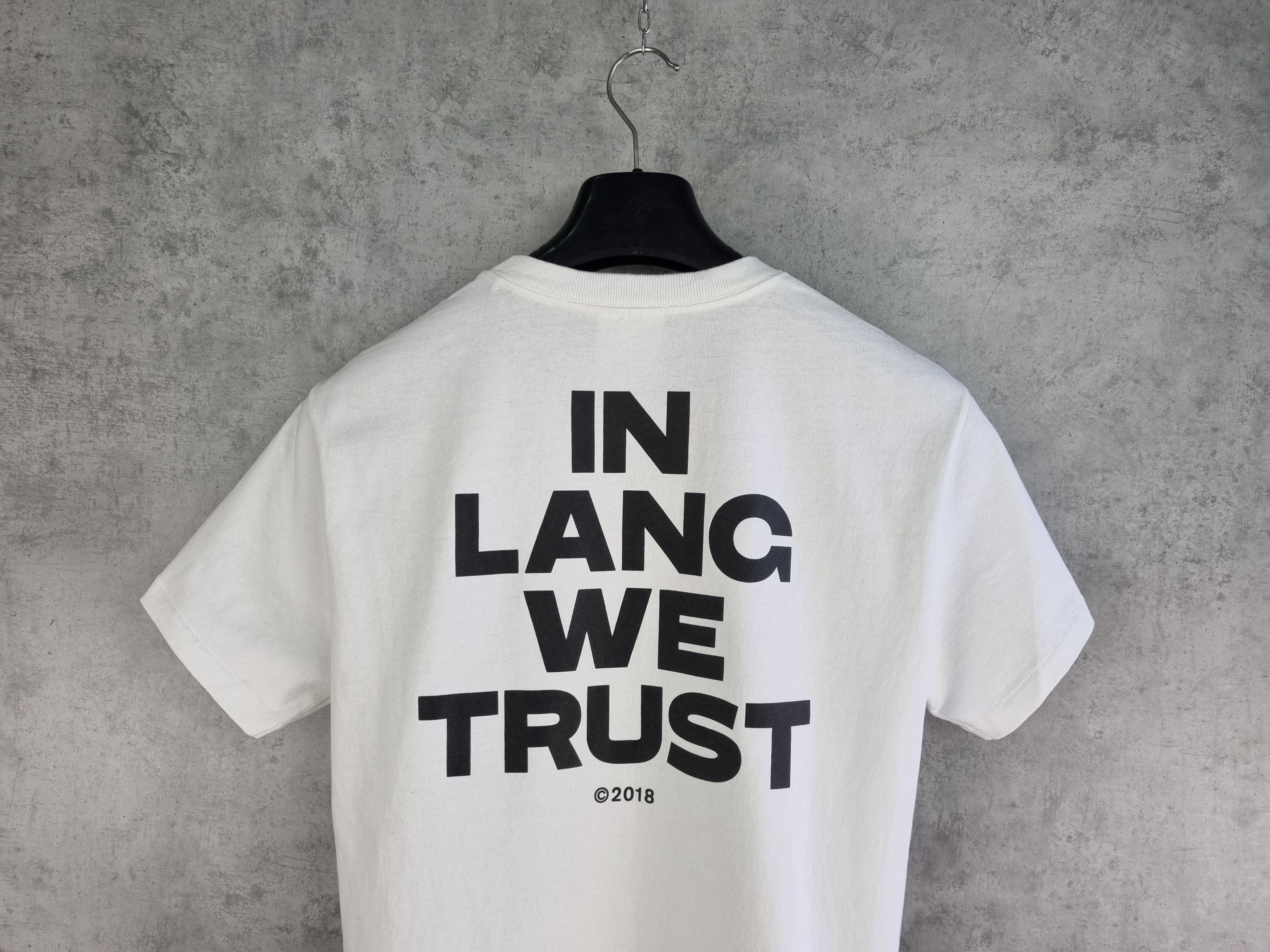 Helmut Lang Rare Helmut Lang " In Lang We Trust" big logo Tee shirt Size US M / EU 48-50 / 2 - 1 Thumbnail