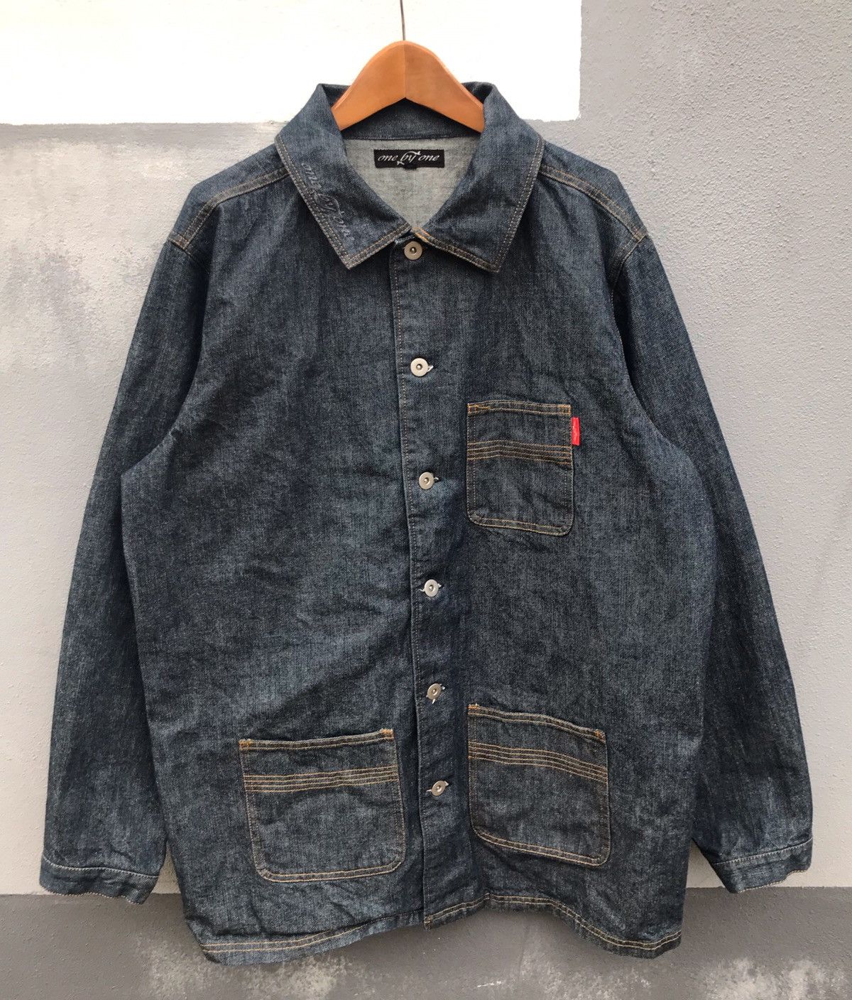 Japanese Brand One by one denim jacket Size US XL / EU 56 / 4 - 3 Thumbnail