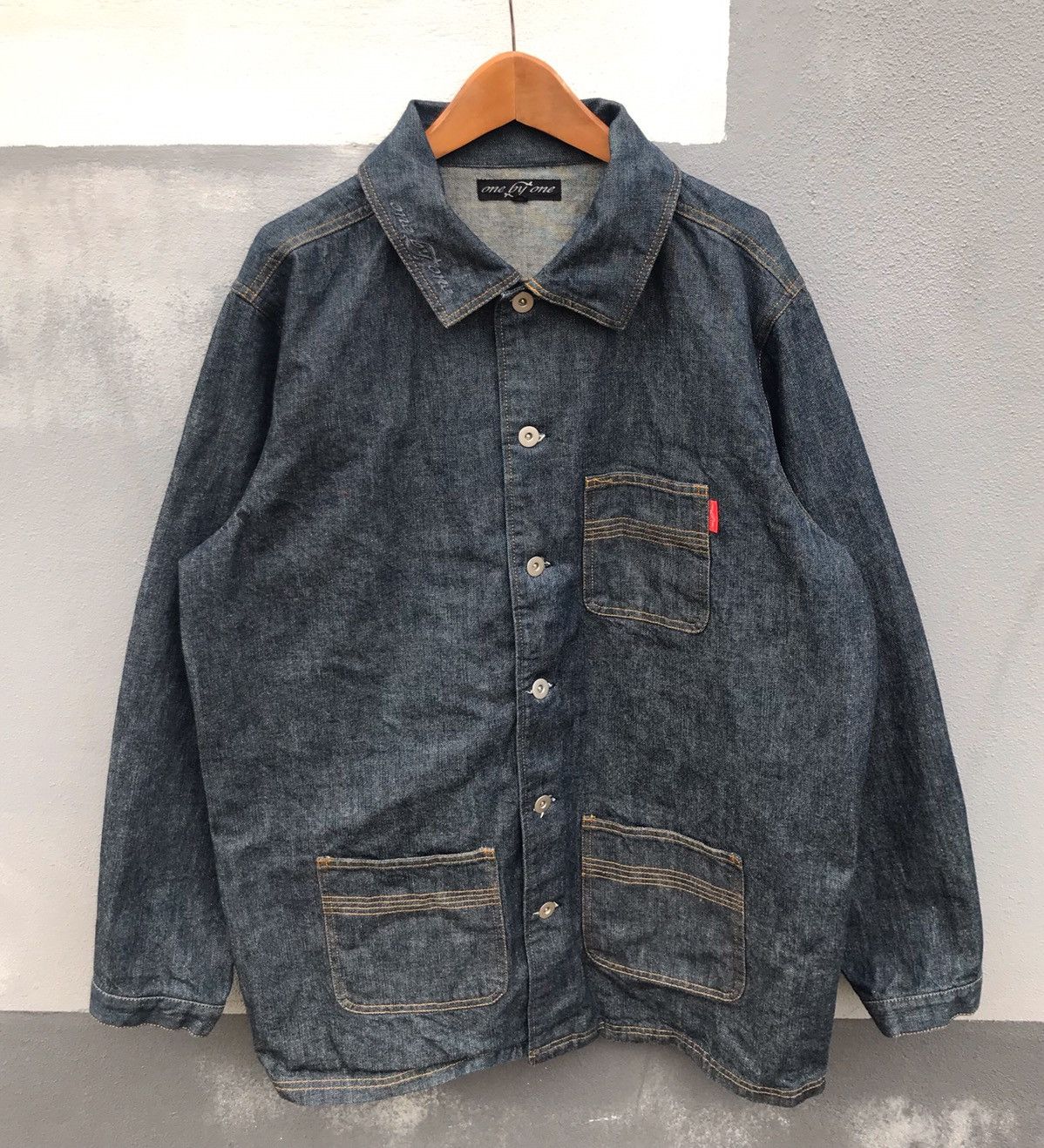 Japanese Brand One by one denim jacket Size US XL / EU 56 / 4 - 1 Thumbnail