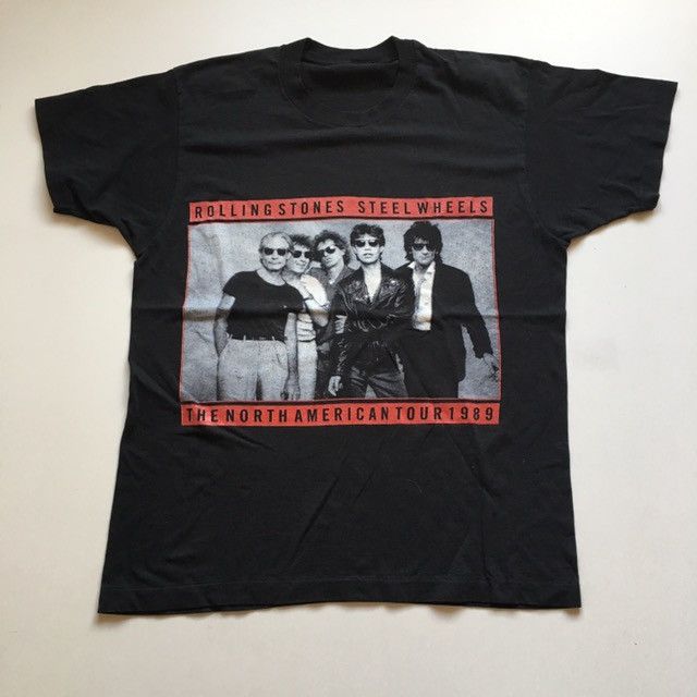 Vintage 80s 1989 The Rolling Stones Tour Graphic T Shirt - Tops