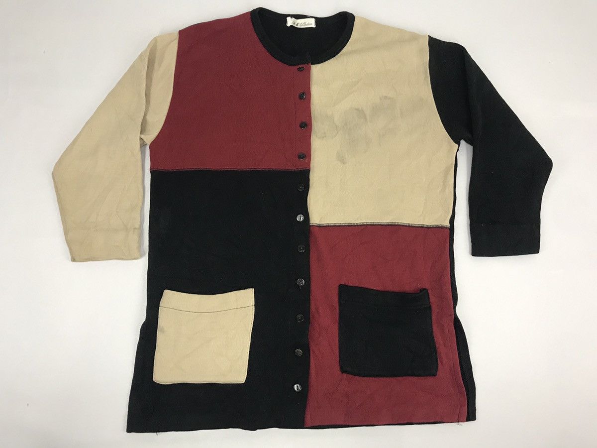 Vintage R.M Collection Button Front Tee Jacket Color Block