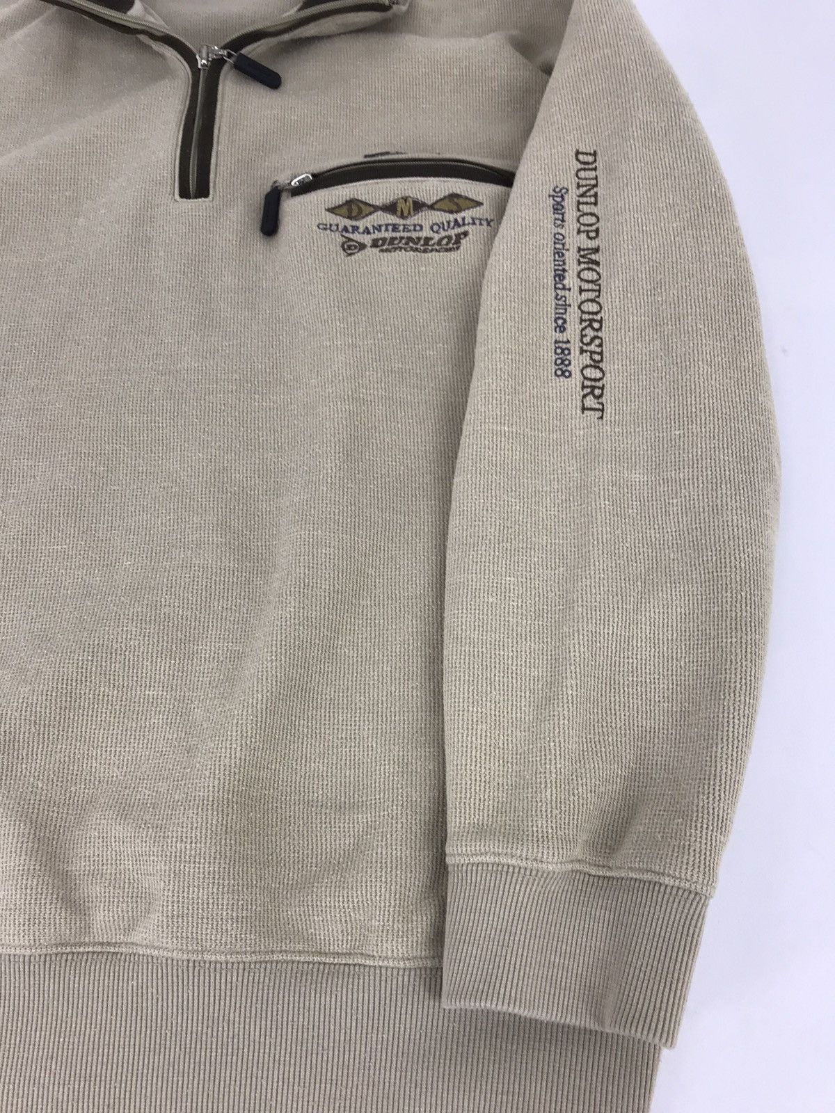 Dunlop × Vintage Vintage Dunlop Sweatshirt Single Pocket Half Zip Style Size US L / EU 52-54 / 3 - 5 Thumbnail