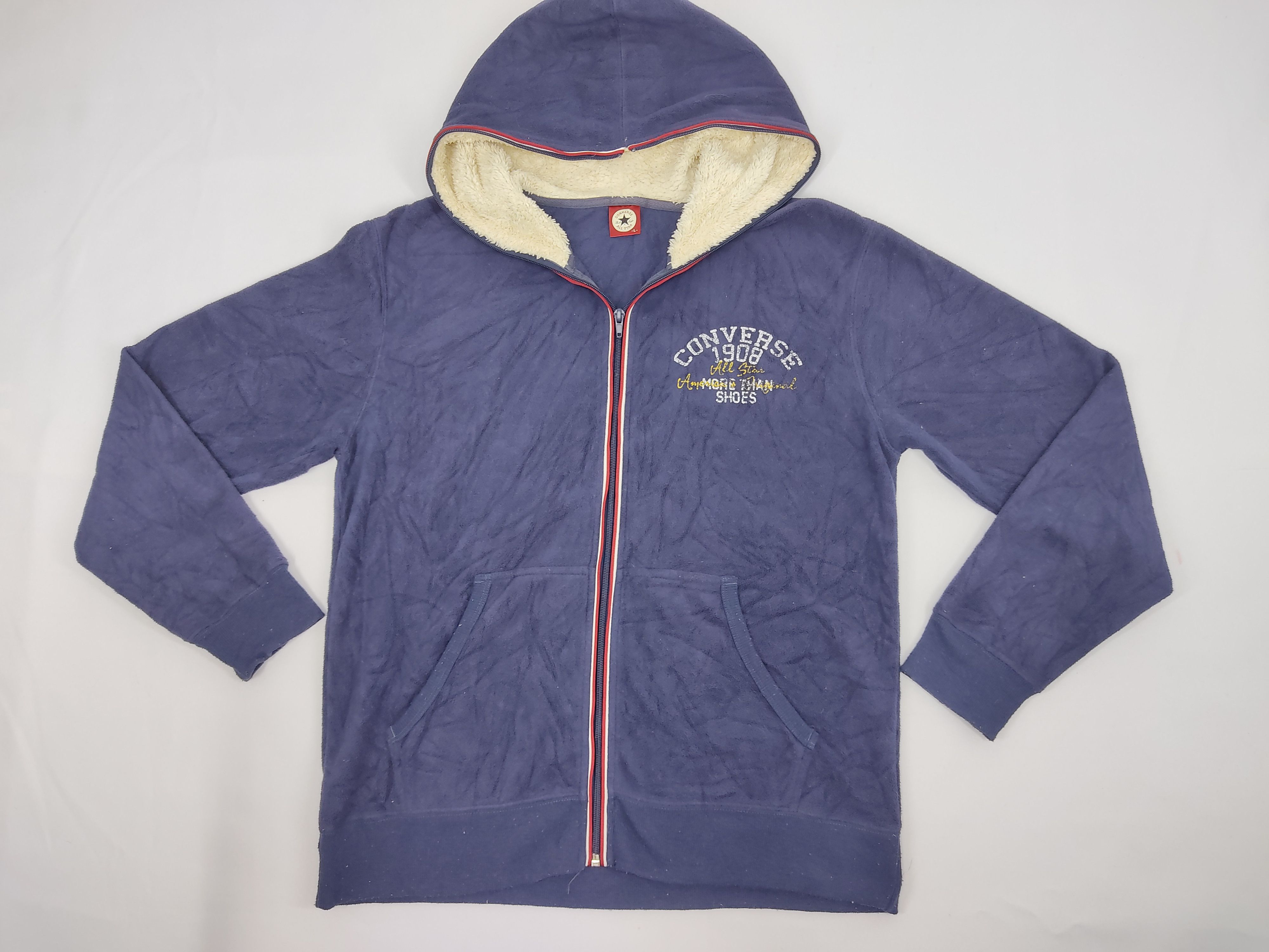 Converse All Star Zipper Sherpa Fleece Jacket Hoodie